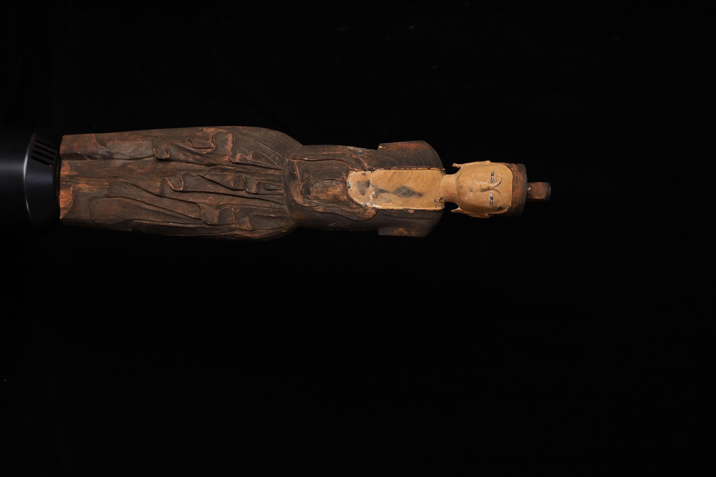 Art populaire japonais Mingei - Statue de Kannon Bosatsu, 18e siècle en vente 11