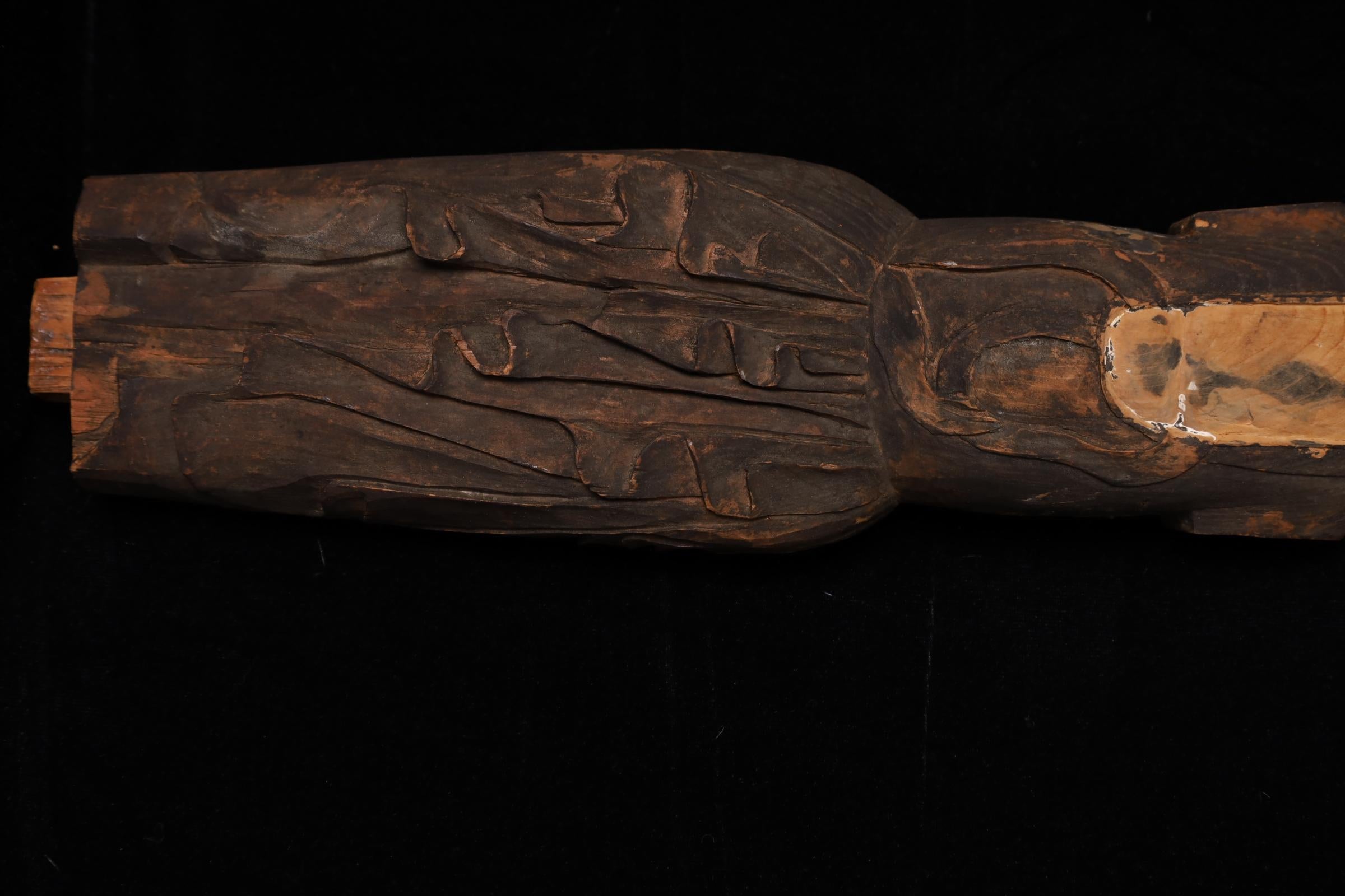 Japonais Art populaire japonais Mingei - Statue de Kannon Bosatsu, 18e siècle en vente