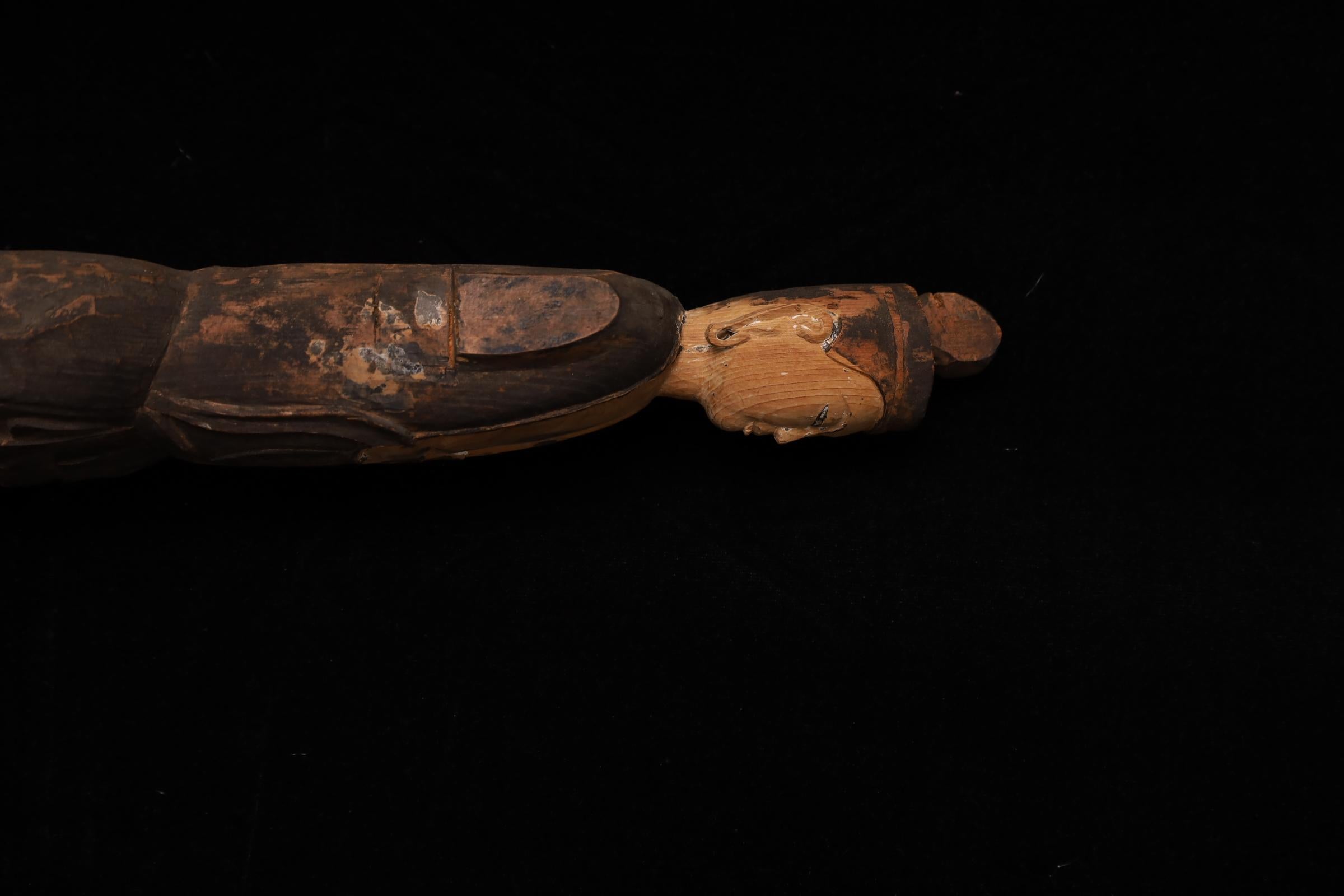 Art populaire japonais Mingei - Statue de Kannon Bosatsu, 18e siècle en vente 1