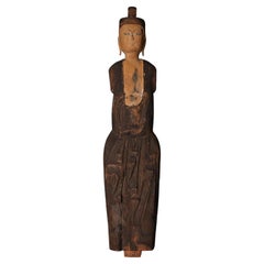 Mingei Japanese Folk Art — Statue of Kannon Bosatsu, 18th Century