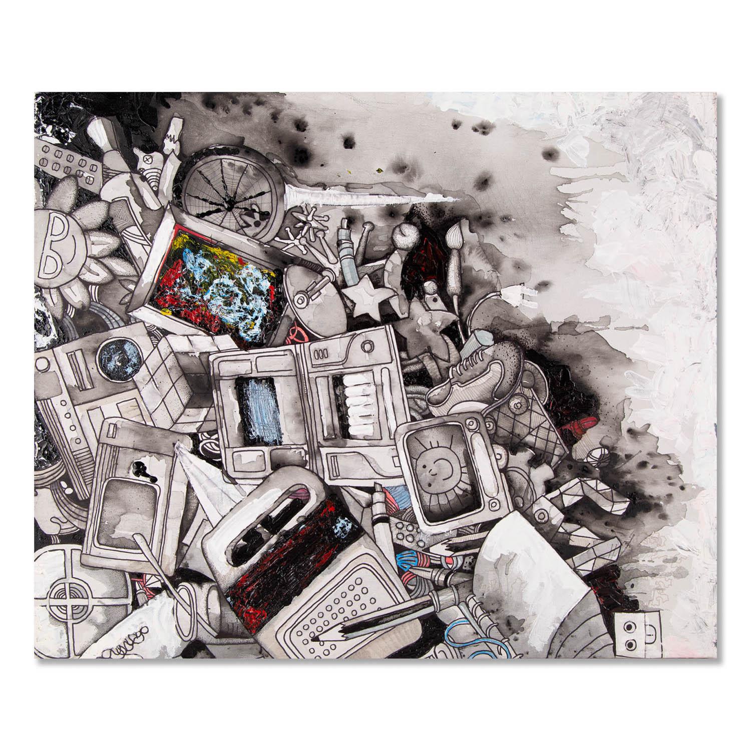  Título: Nuevo Mundo I
 Técnica: Óleo sobre lienzo
 Tamaño: 20 x 24 pulgadas
 Marco: Opciones de enmarcado disponibles
 Estado de conservación: El cuadro parece estar en excelentes condiciones.
 
 Año: 2000 Circa
 Artista: Mingguang Yu
 Firma: Sin