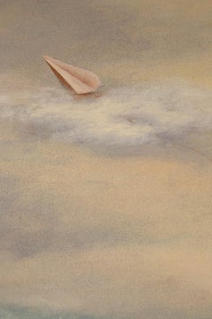 Mingjun Wang Impressionist Original Oil Painting "Unnamed Paper Plane II"