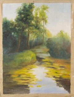 Mingjun Wang Paisaje Original Óleo Sobre Lienzo "Amanecer"
