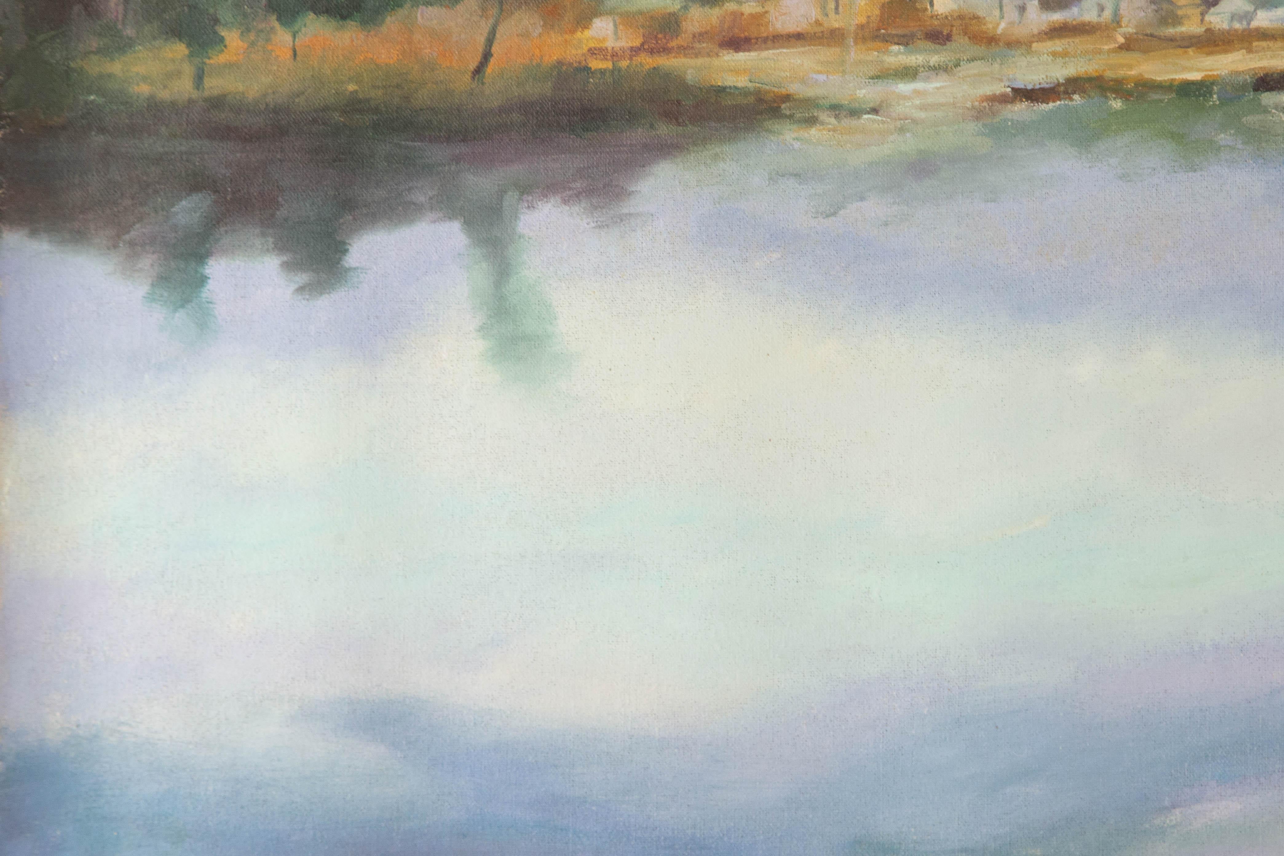 Mingjun Wang Landschaft Original Öl auf Leinwand 