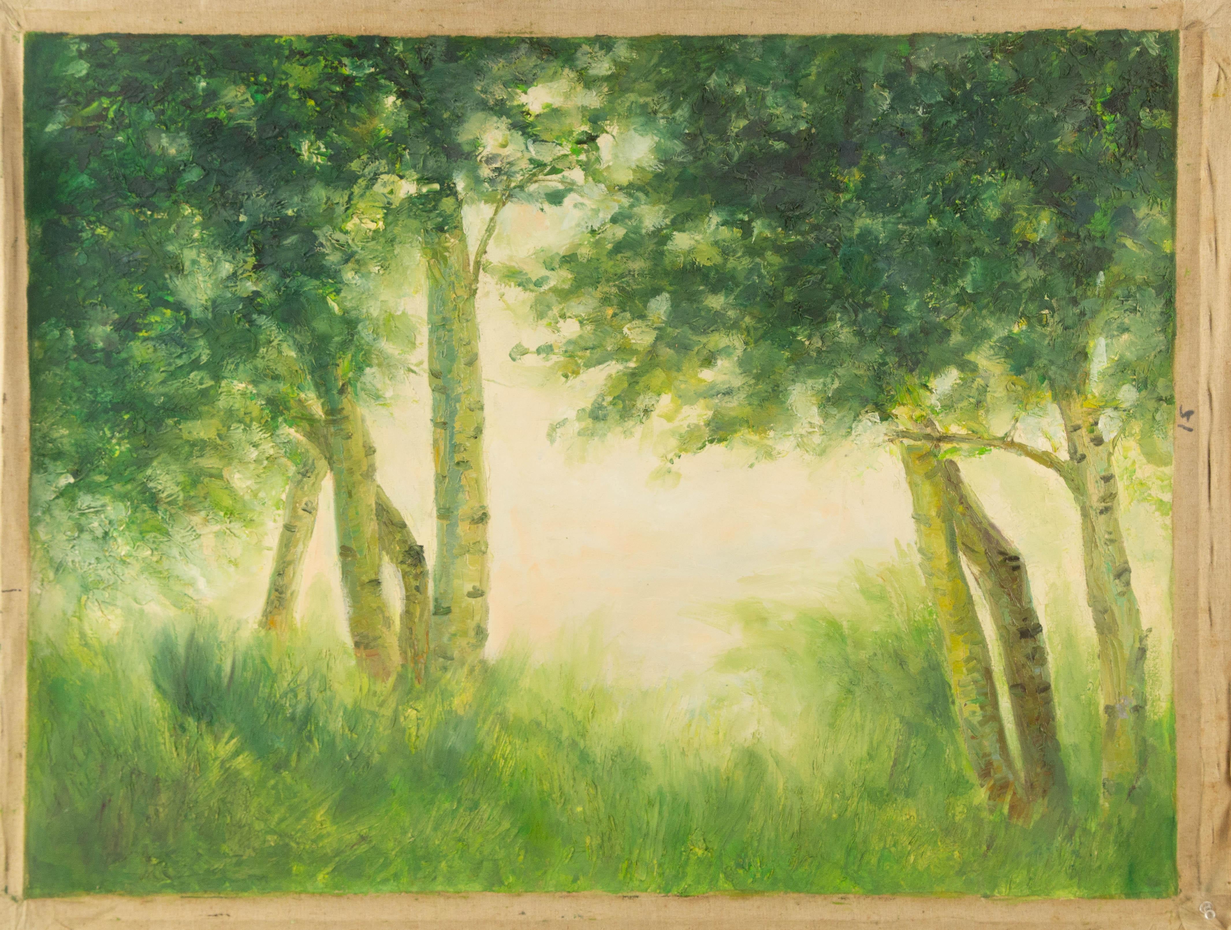Mingjun Wang Landschaft Original Öl auf Leinwand 