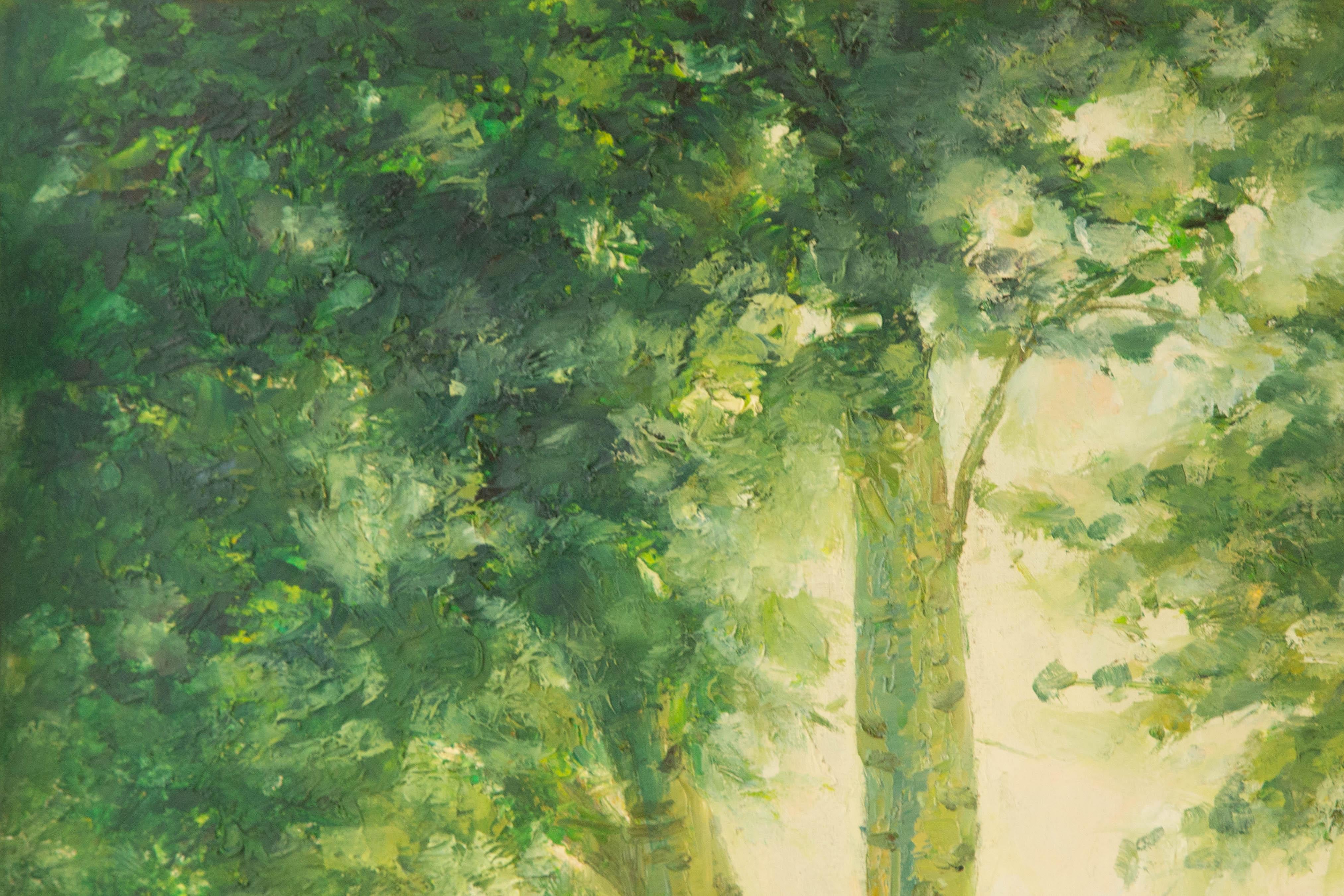 Mingjun Wang Landschaft Original Öl auf Leinwand 