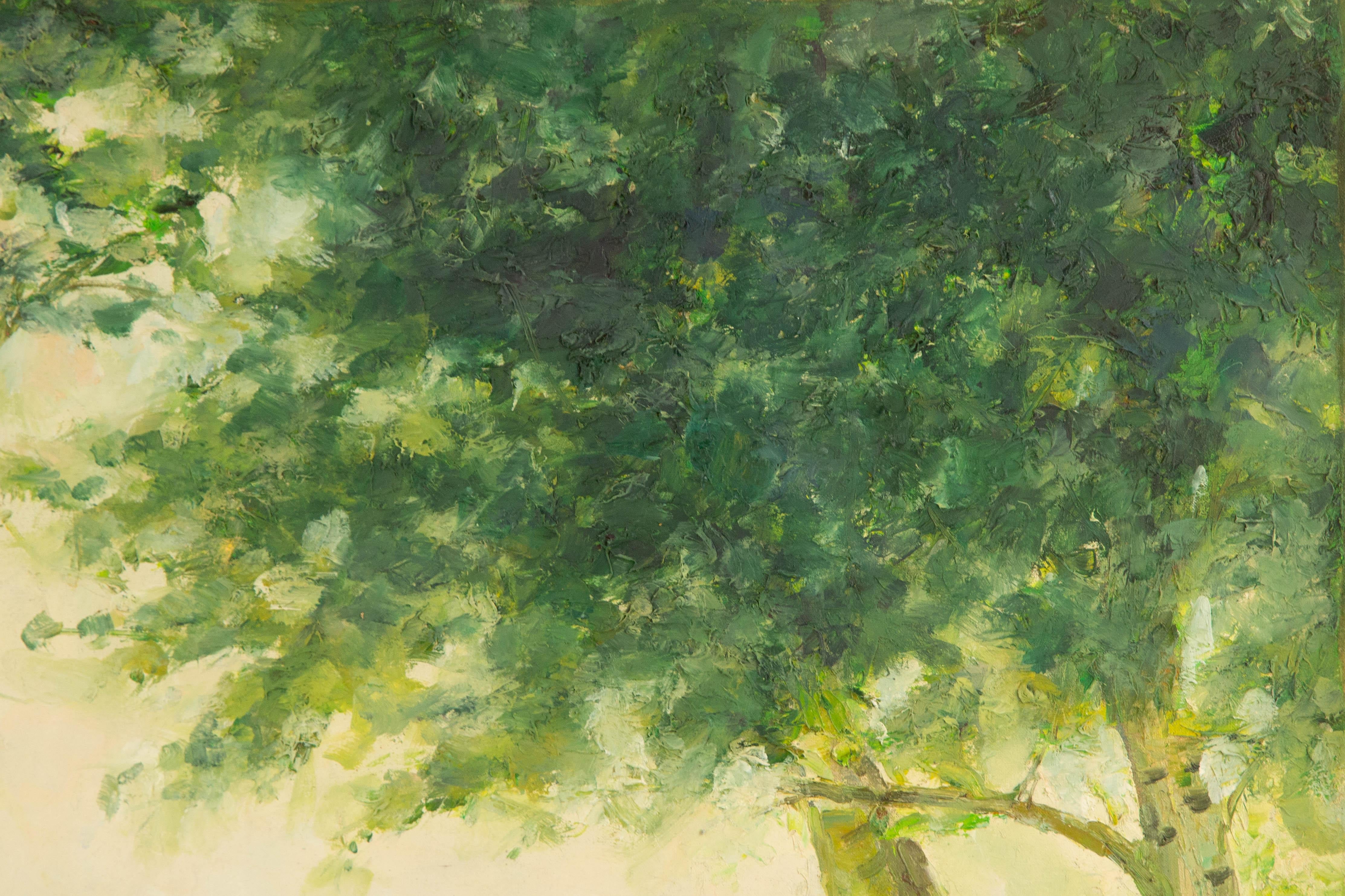 Mingjun Wang Landschaft Original Öl auf Leinwand 
