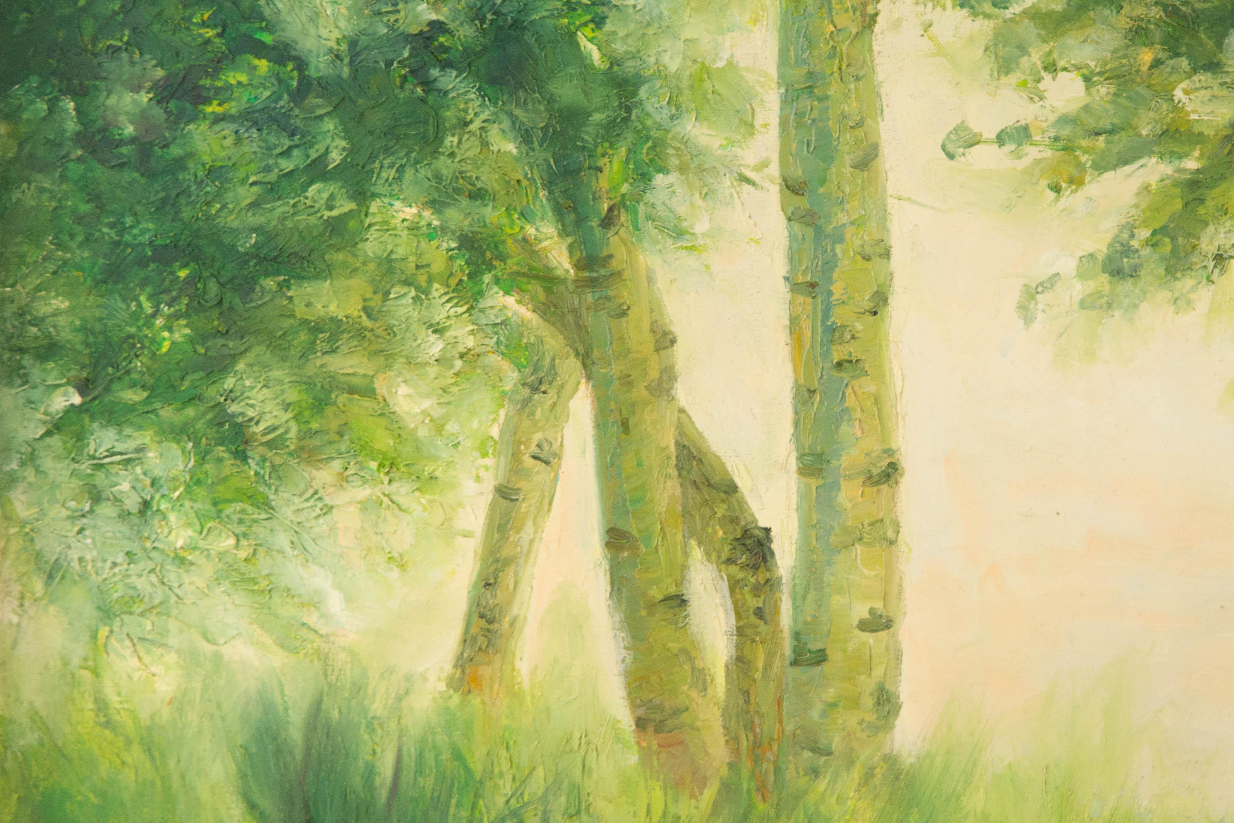 Mingjun Wang Landschaft Original Öl auf Leinwand 