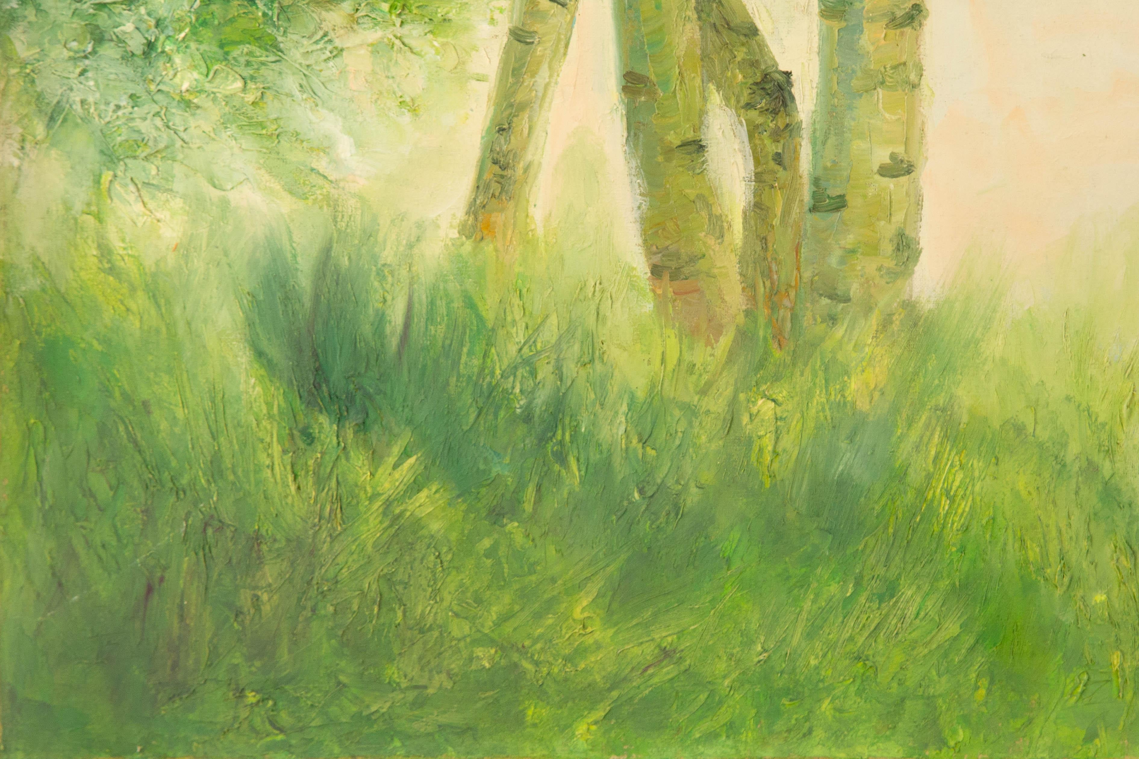 Mingjun Wang Landschaft Original Öl auf Leinwand 