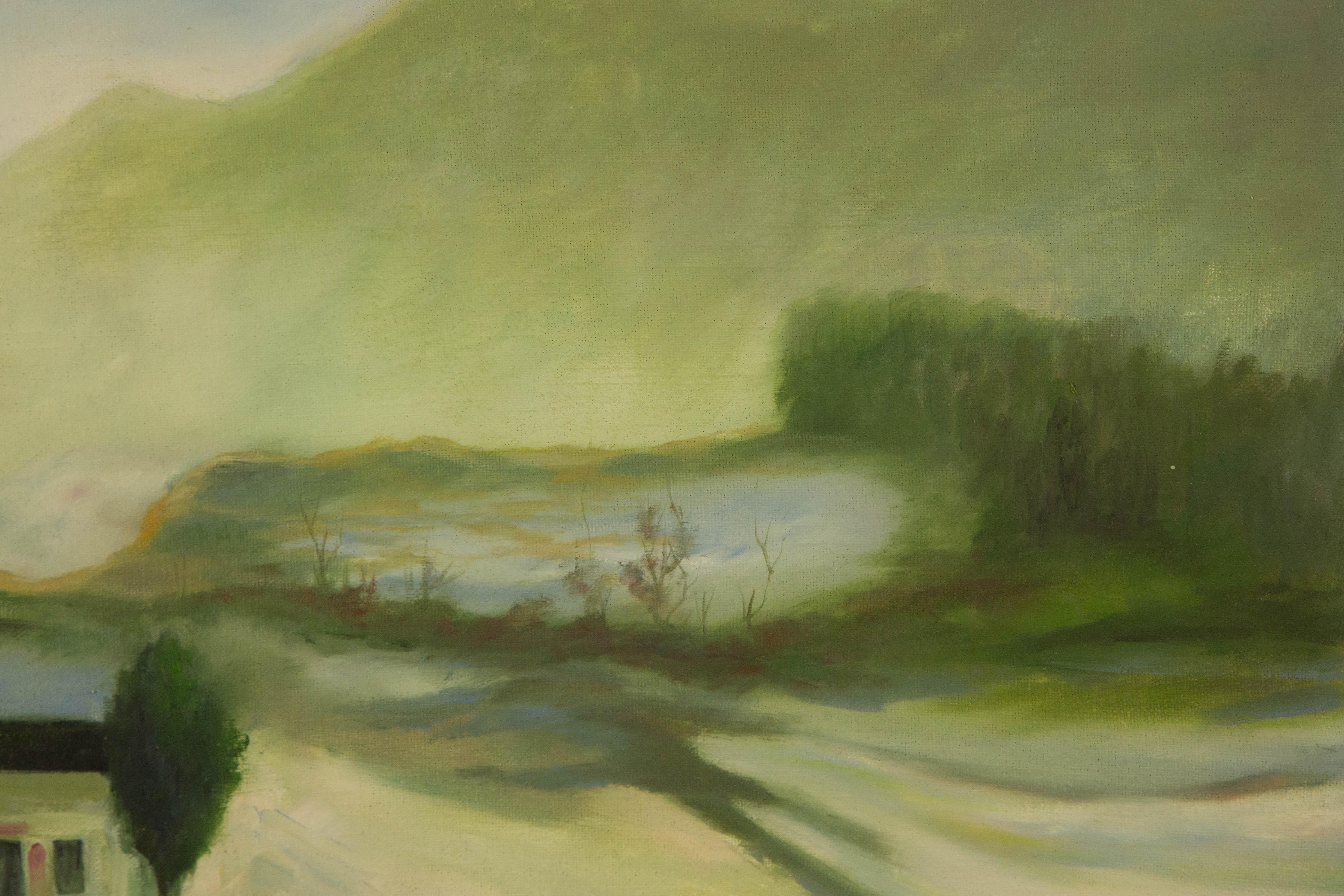 Mingjun Wang Landscape Original Oil On Canvas 