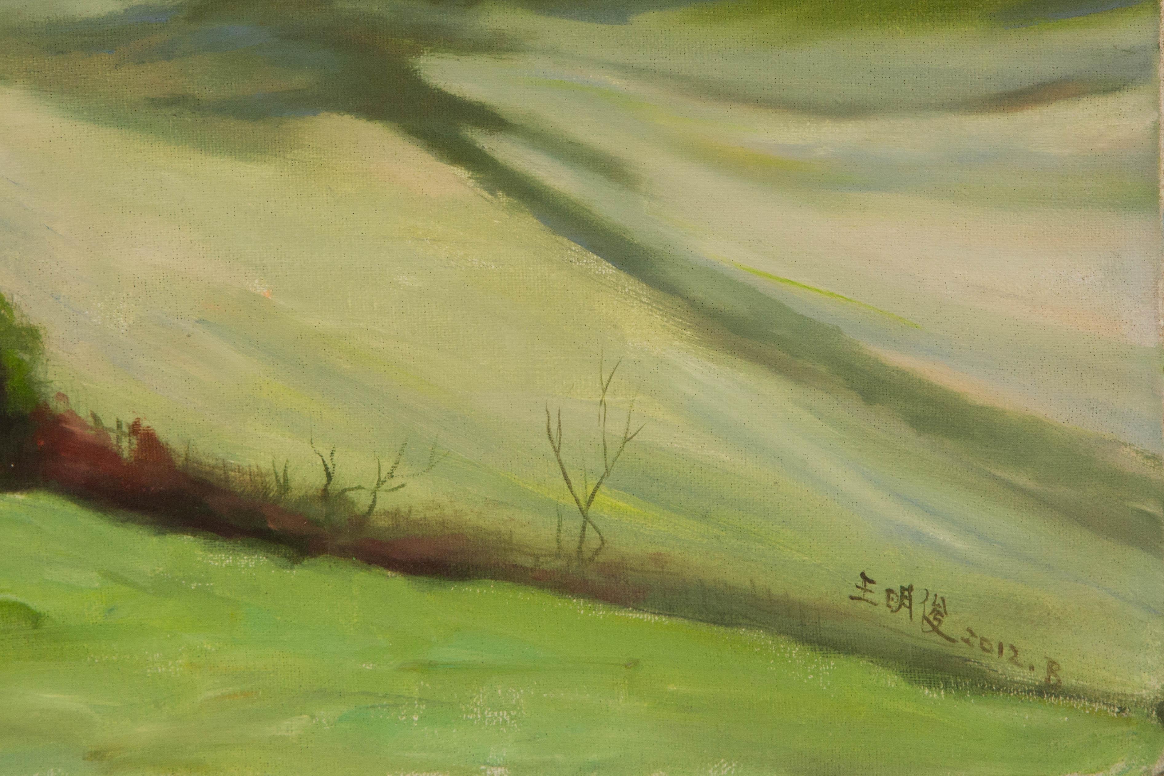 Mingjun Wang Landscape Original Oil On Canvas 