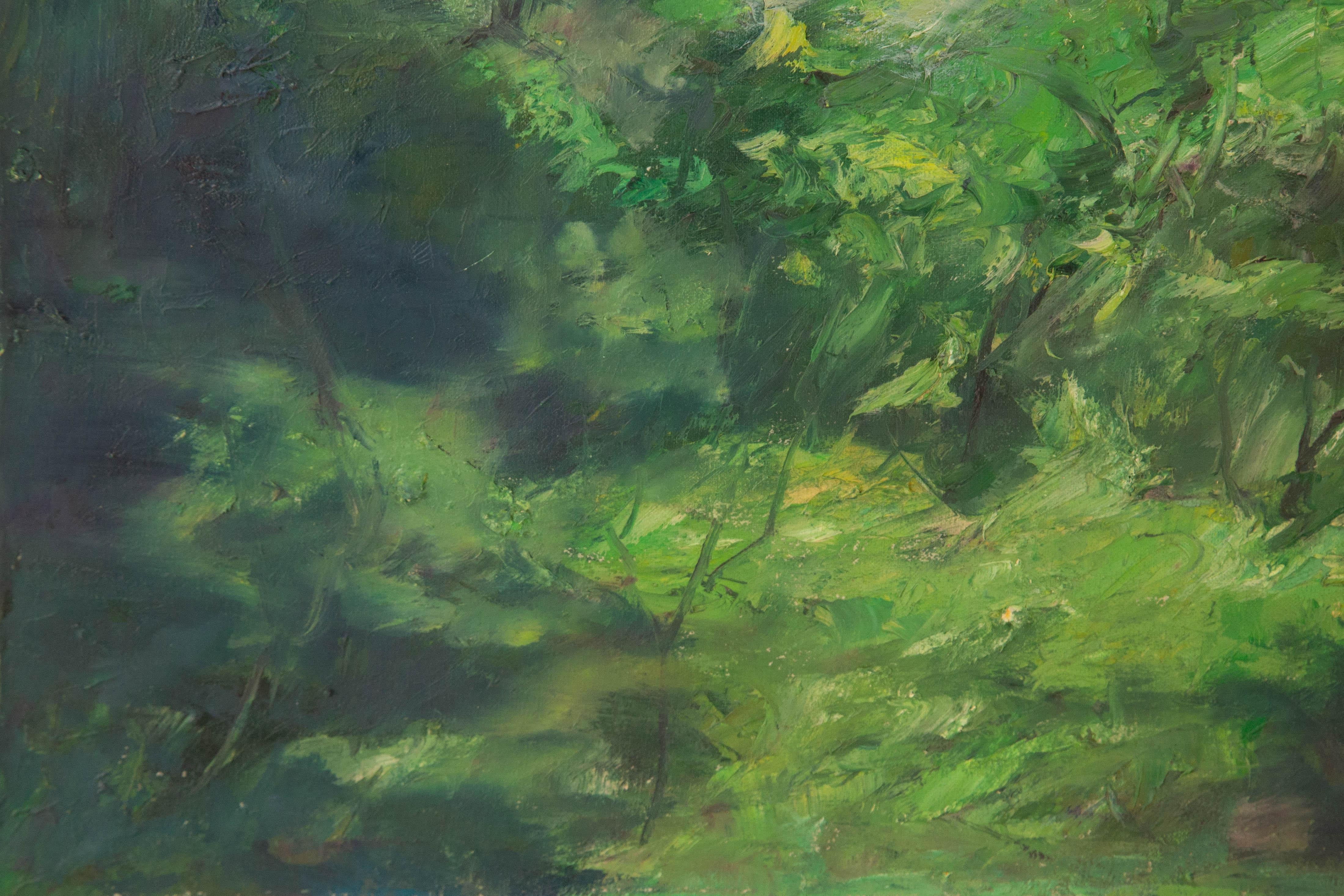 Mingjun Wang Landschaft Original Öl auf Leinwand 