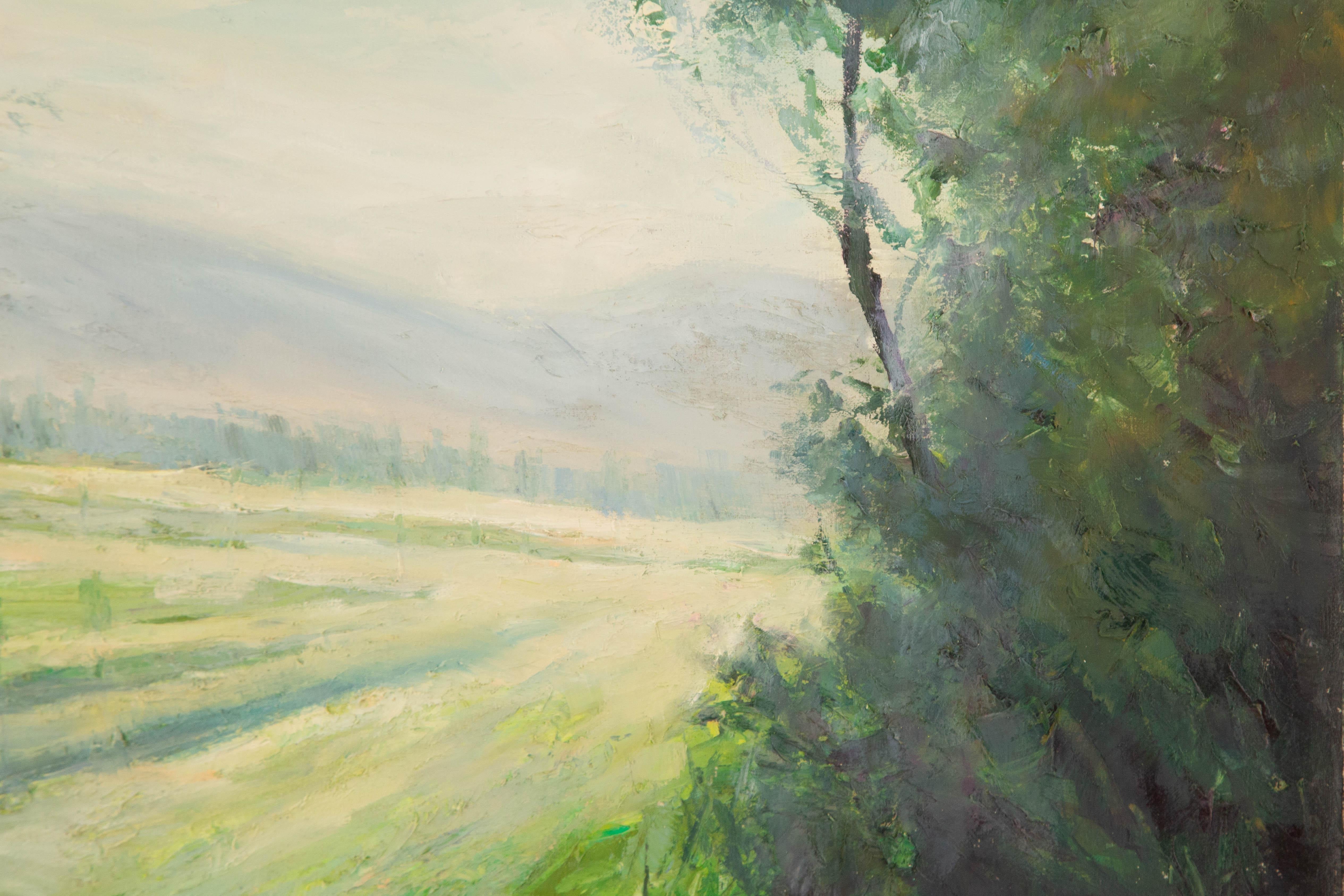Mingjun Wang Landschaft Original Öl auf Leinwand 