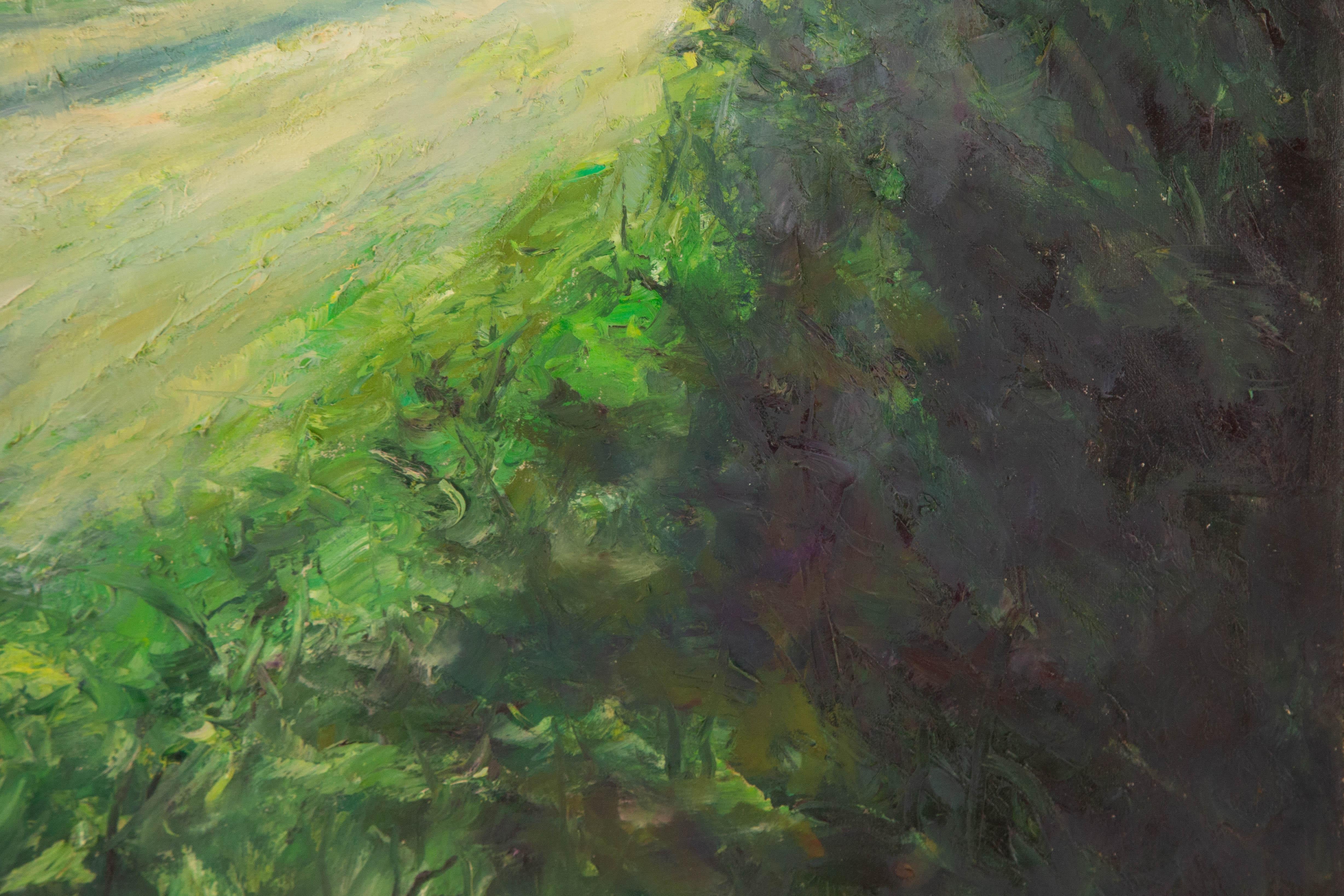 Mingjun Wang Landschaft Original Öl auf Leinwand 