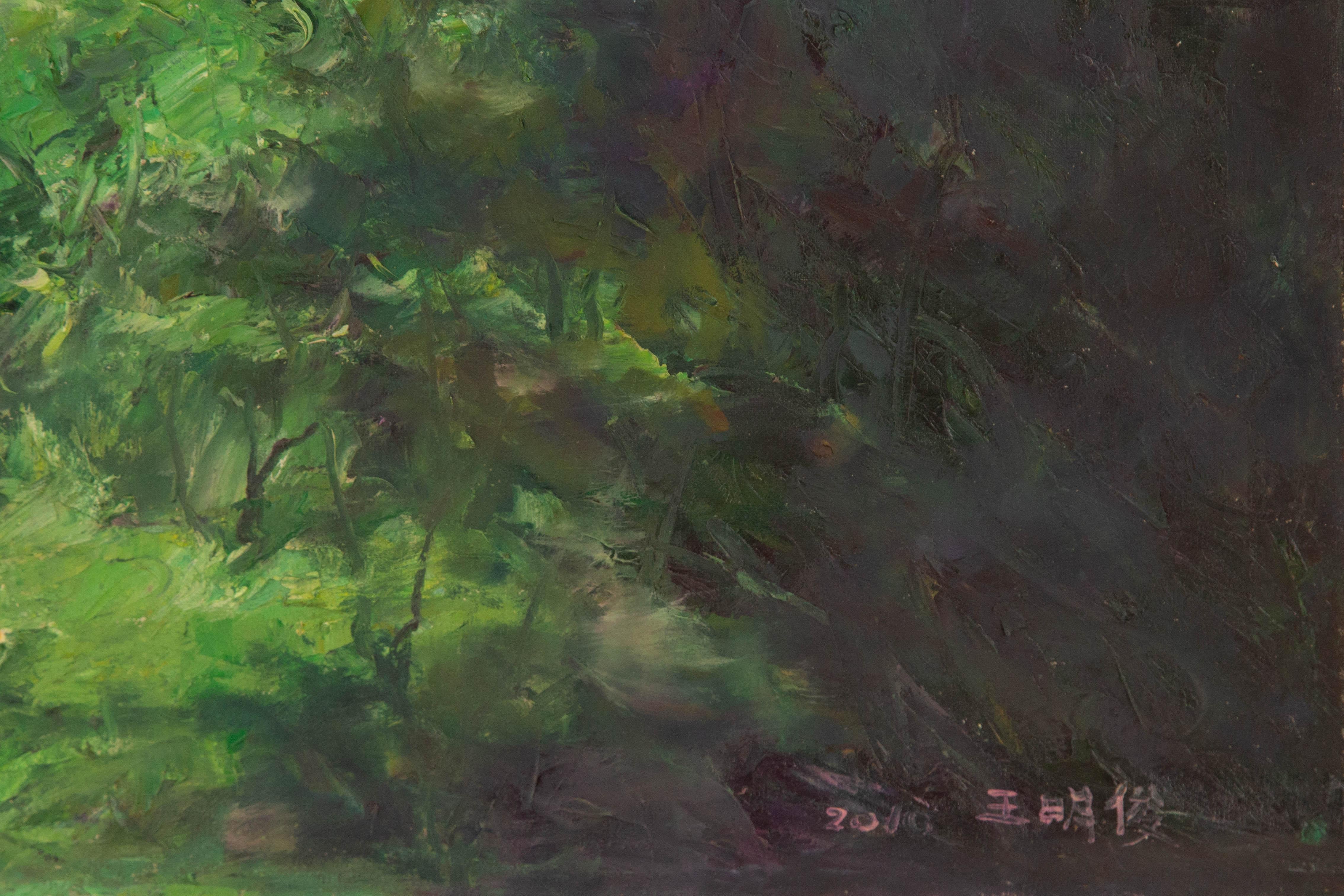Mingjun Wang Landschaft Original Öl auf Leinwand 