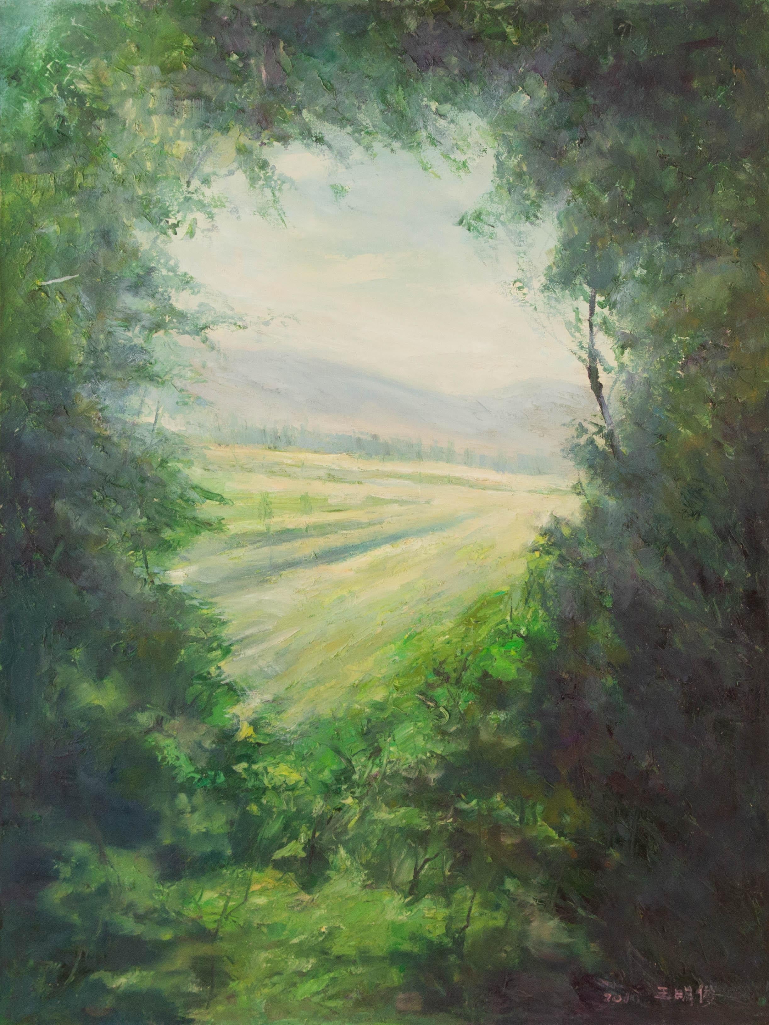 Mingjun Wang Landscape Original Oil On Canvas "New Views"