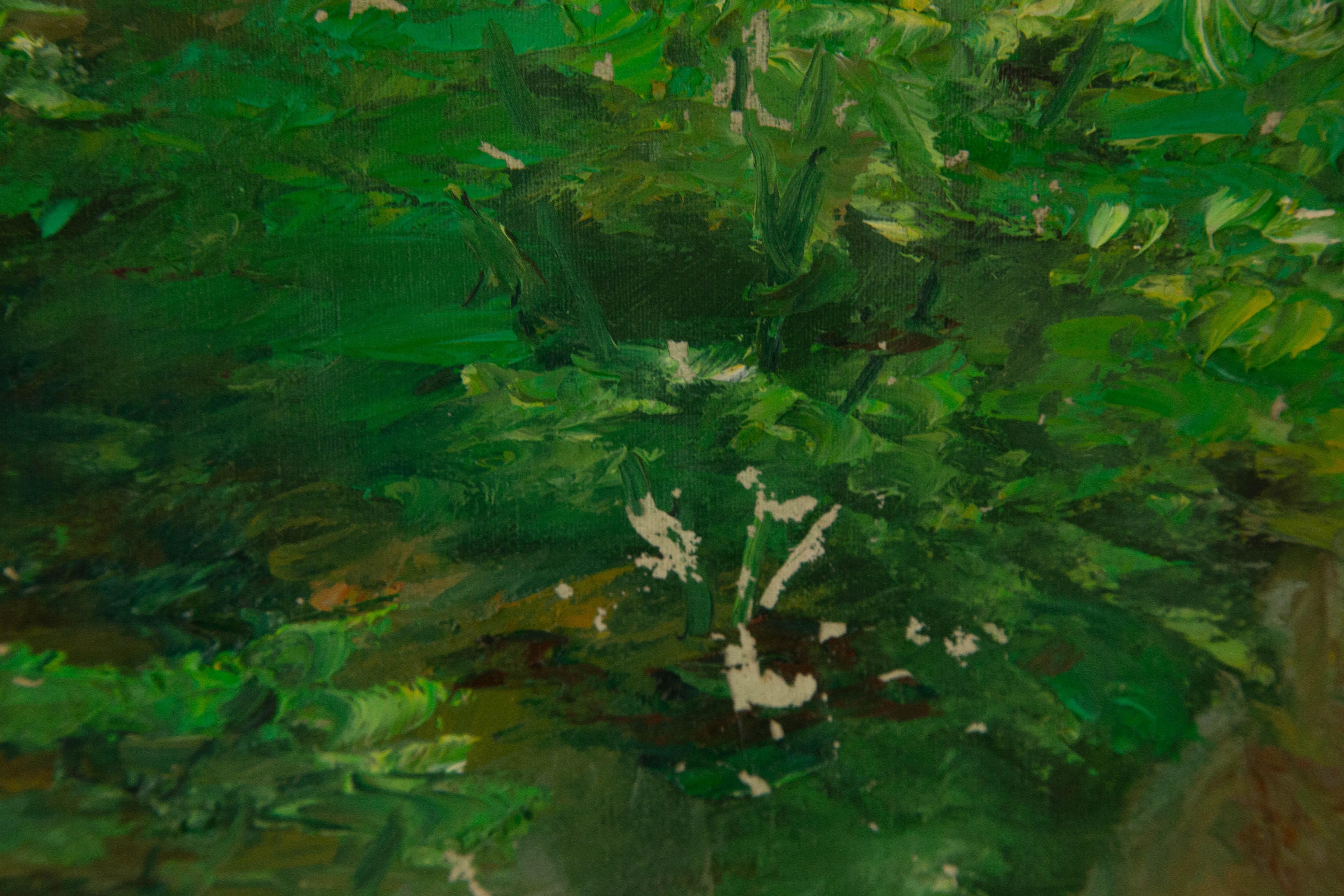 Mingjun Wang Landschaft, Original, Ölgemälde auf Leinwand, „Sommer blühend“, Mingjun Wang im Angebot 15