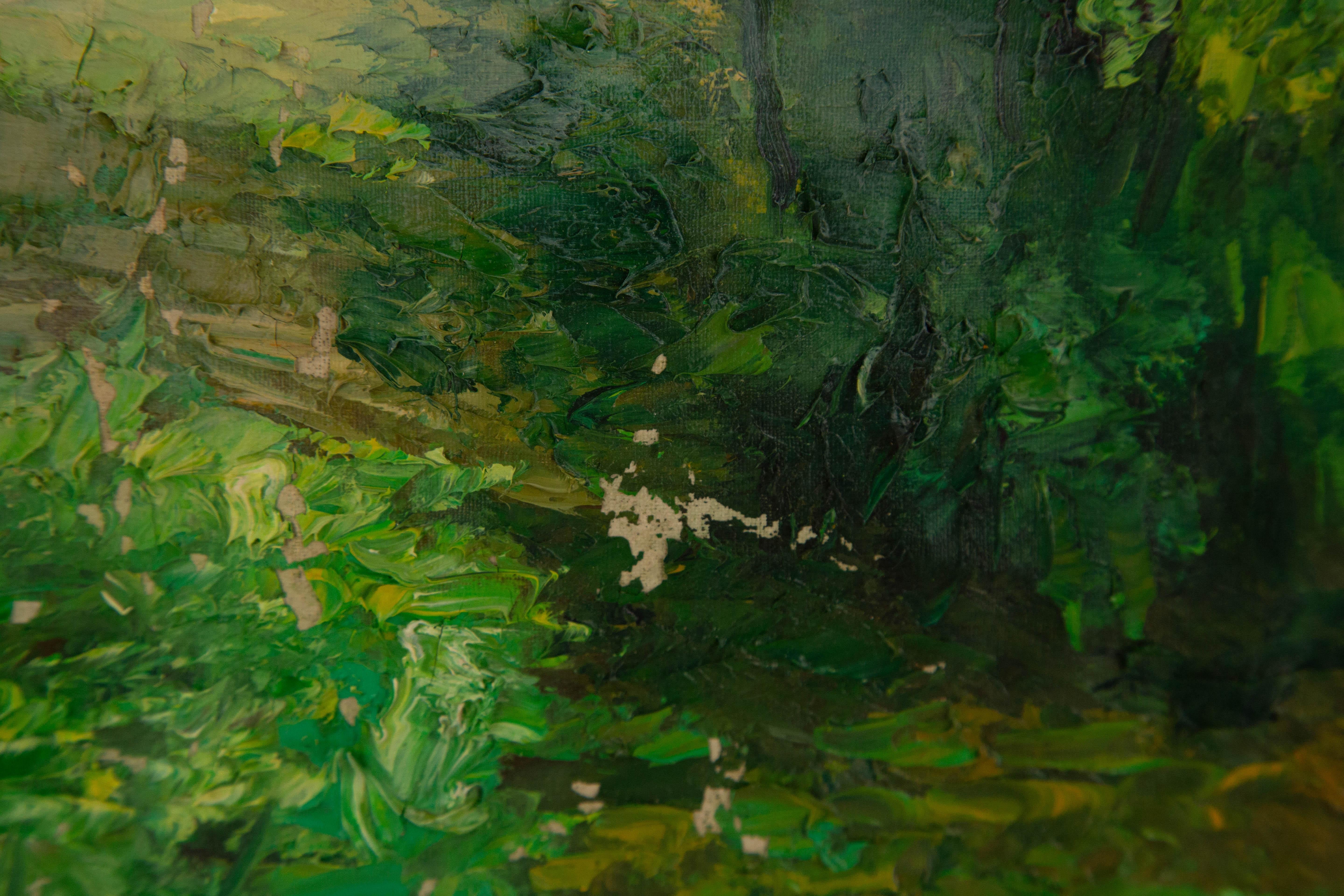 Mingjun Wang Landschaft, Original, Ölgemälde auf Leinwand, „Sommer blühend“, Mingjun Wang im Angebot 16