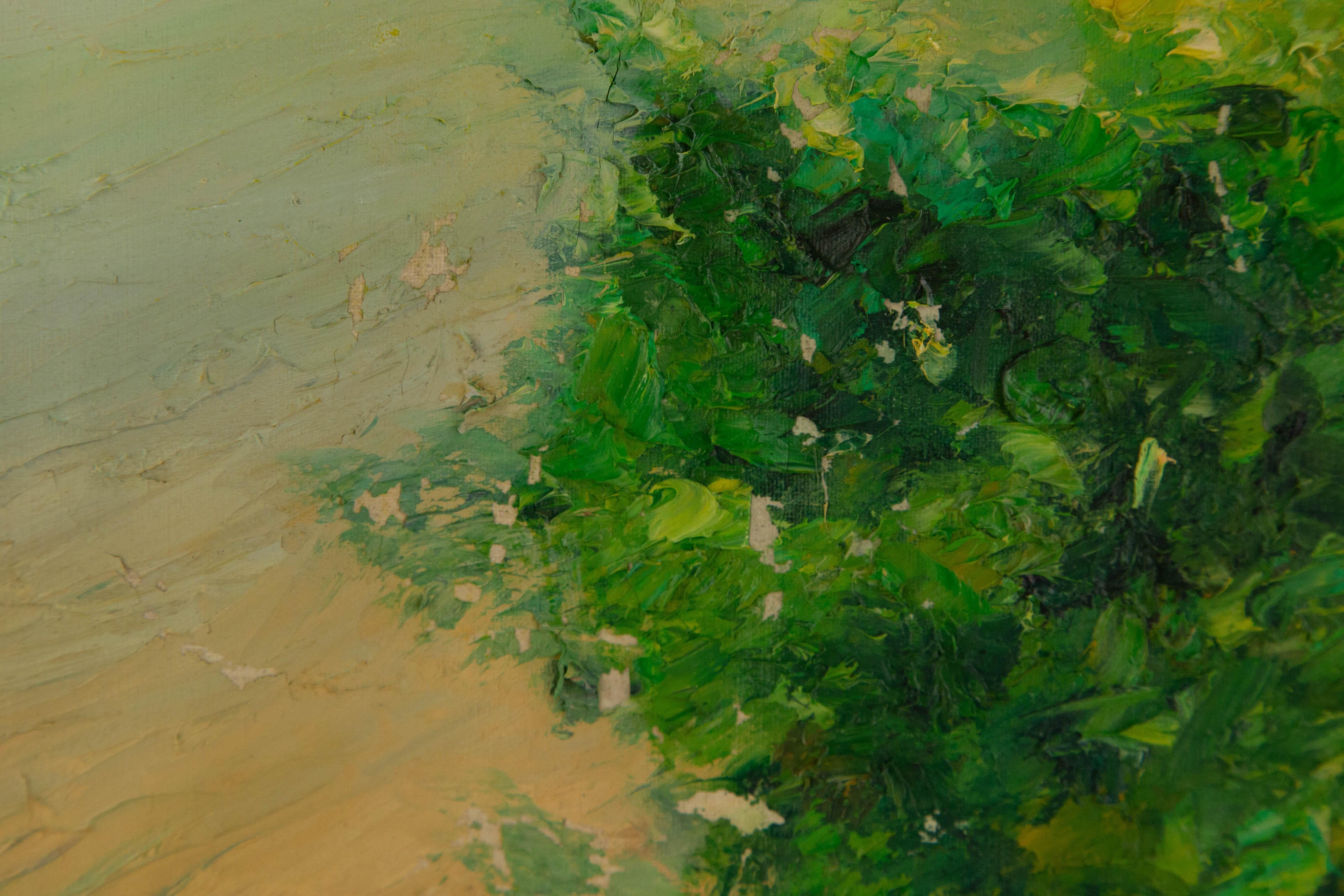 Mingjun Wang Landschaft, Original, Ölgemälde auf Leinwand, „Sommer blühend“, Mingjun Wang im Angebot 18