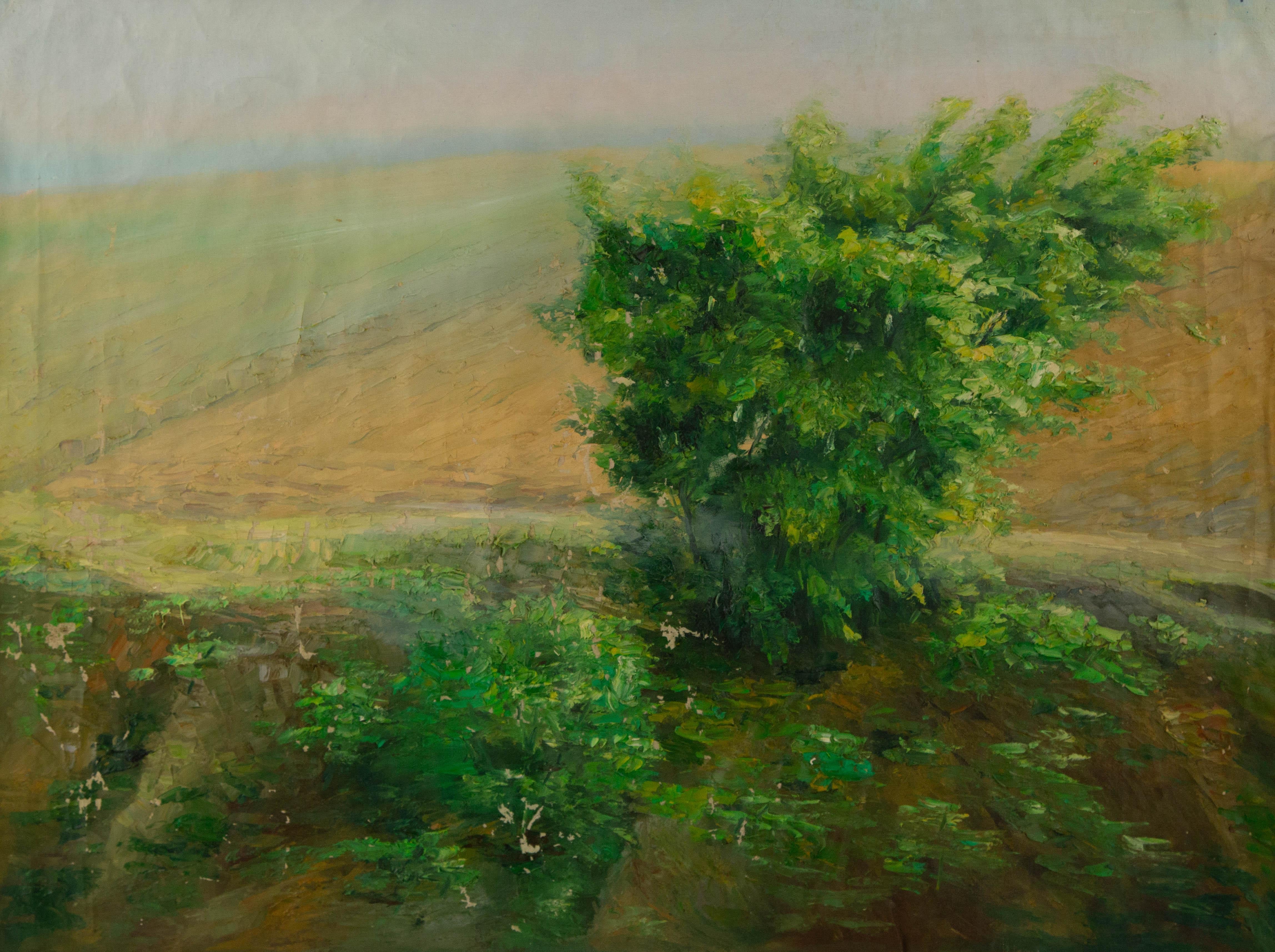 Mingjun Wang Landschaft, Original, Ölgemälde auf Leinwand, „Sommer blühend“, Mingjun Wang im Angebot 1