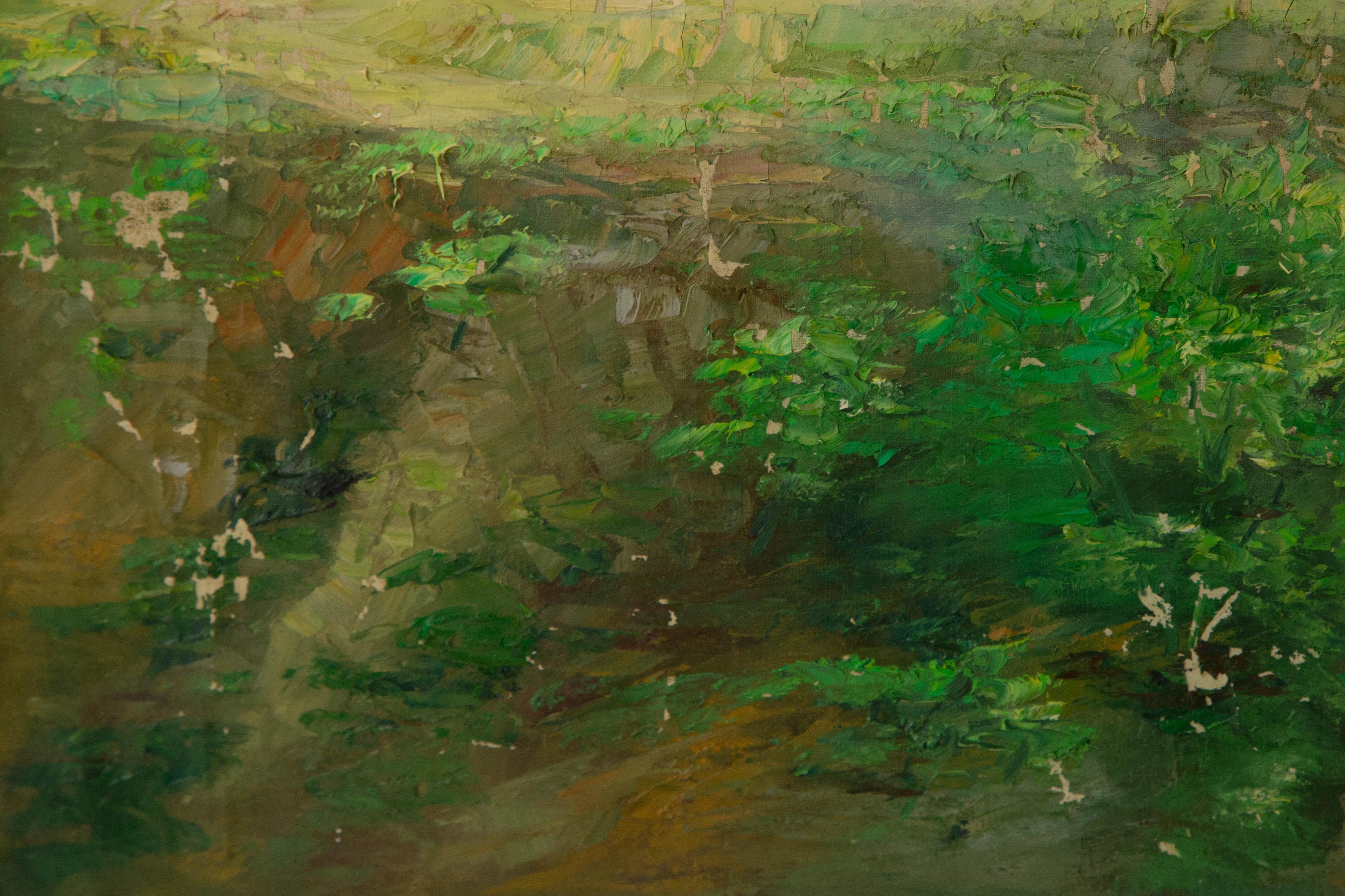 Mingjun Wang Landschaft, Original, Ölgemälde auf Leinwand, „Sommer blühend“, Mingjun Wang im Angebot 5