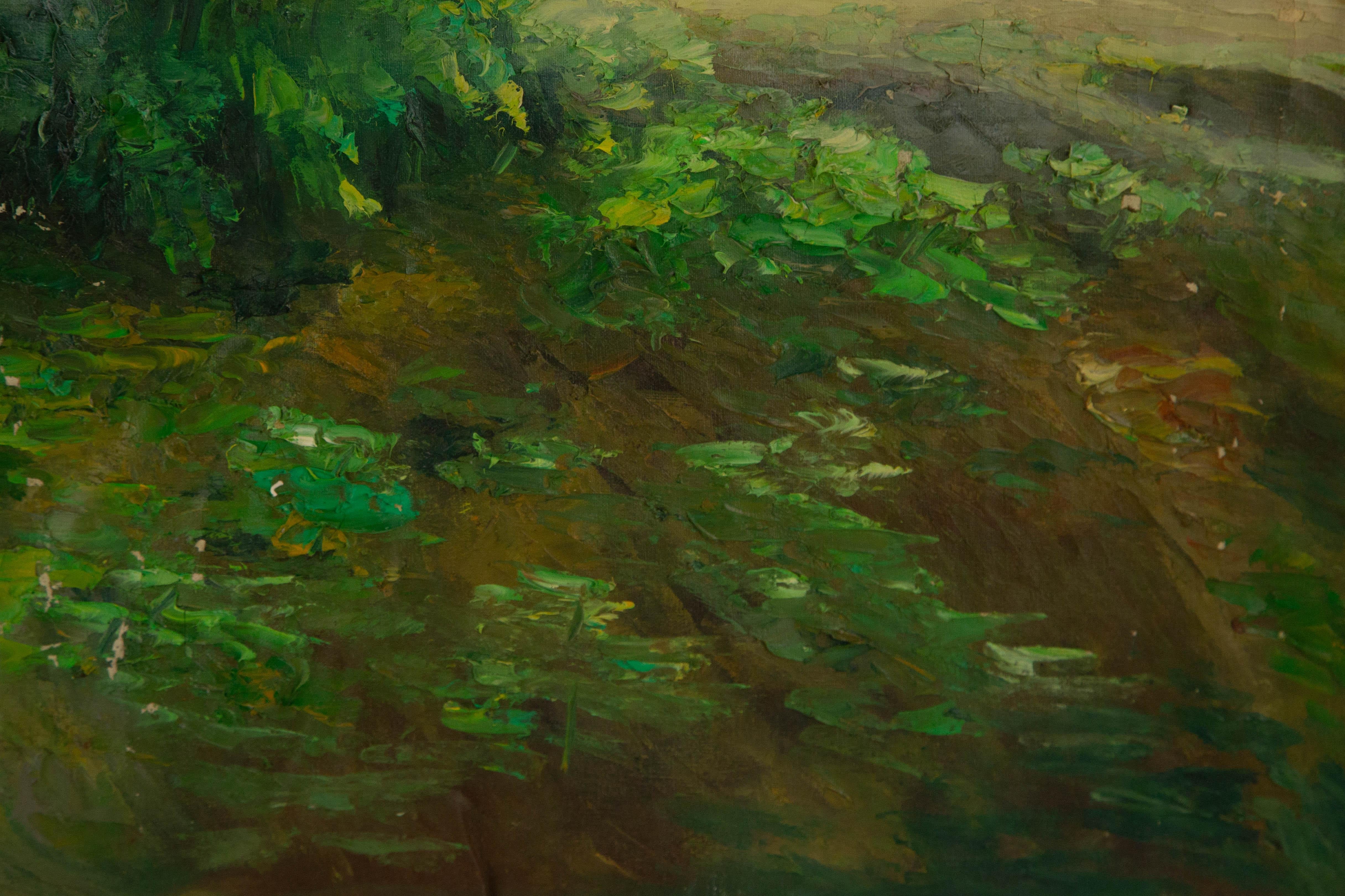 Mingjun Wang Landschaft, Original, Ölgemälde auf Leinwand, „Sommer blühend“, Mingjun Wang im Angebot 6