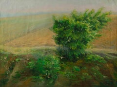 Mingjun Wang Paisaje Original Óleo Sobre Lienzo "Florecimiento Estival"