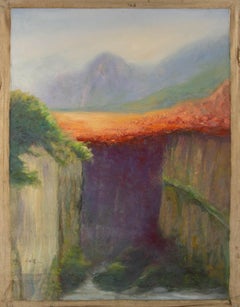 Mingjun Wang Landschaft Original Öl auf Leinwand "Sonnenaufgang"