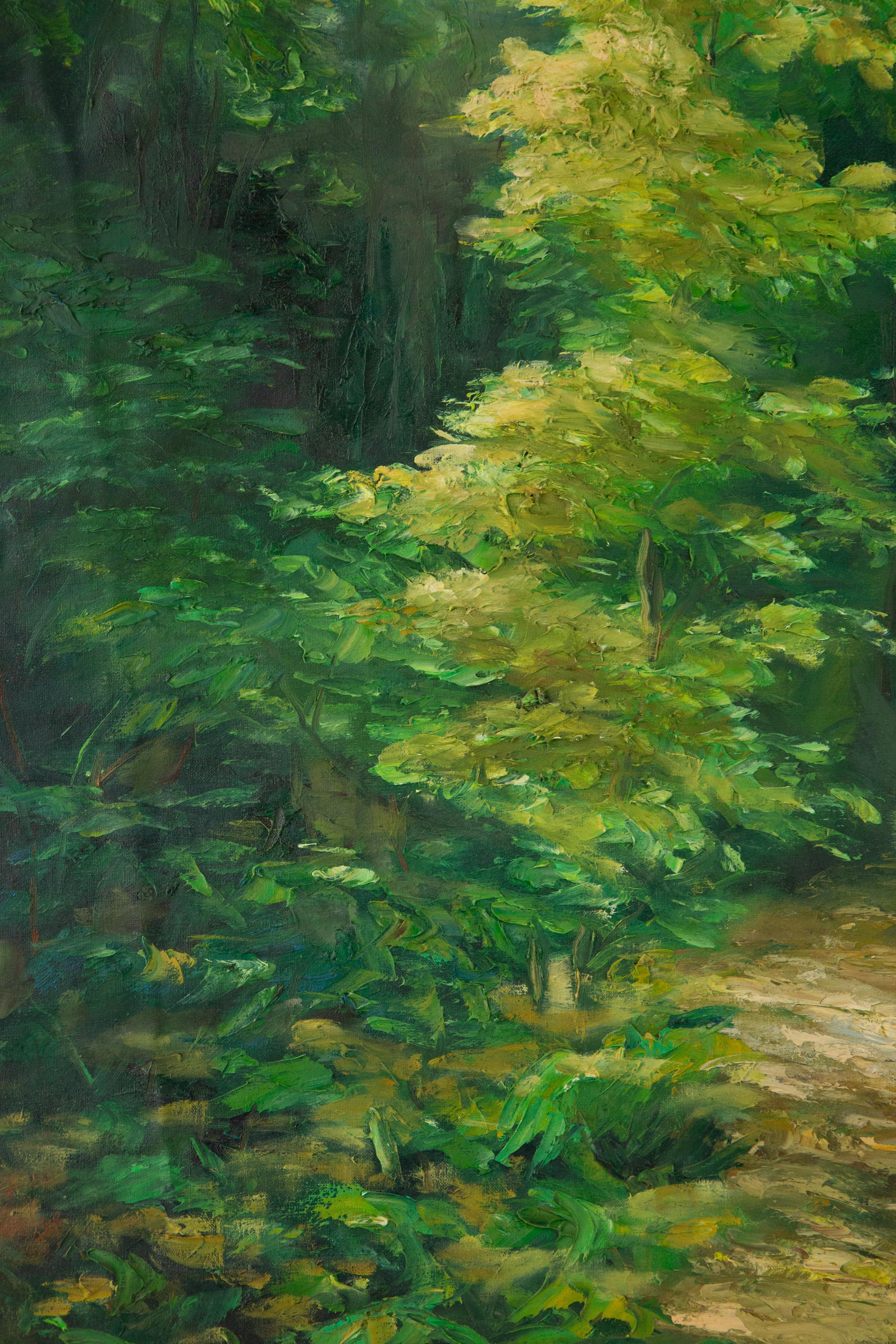 Mingjun Wang Paesaggio Olio Originale Su Tela 