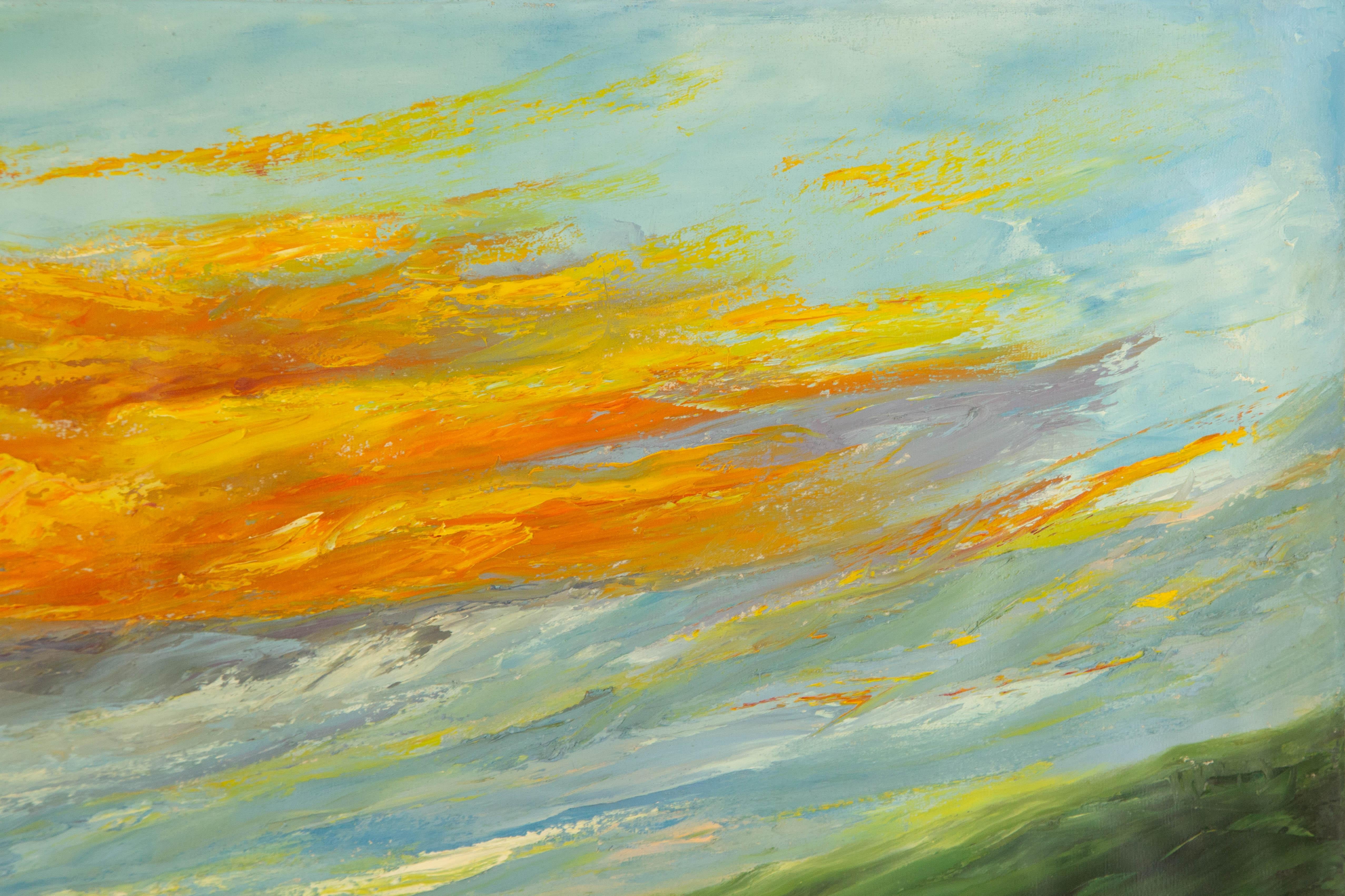 Mingjun Wang Landscape Original Oil On Canvas 