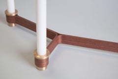 Mingle, Tabletop Candelabra by Harold in Laminated American Walnut