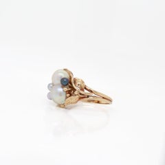 Ming's 14K Gold Double Baroque Pearl Cluster Ring