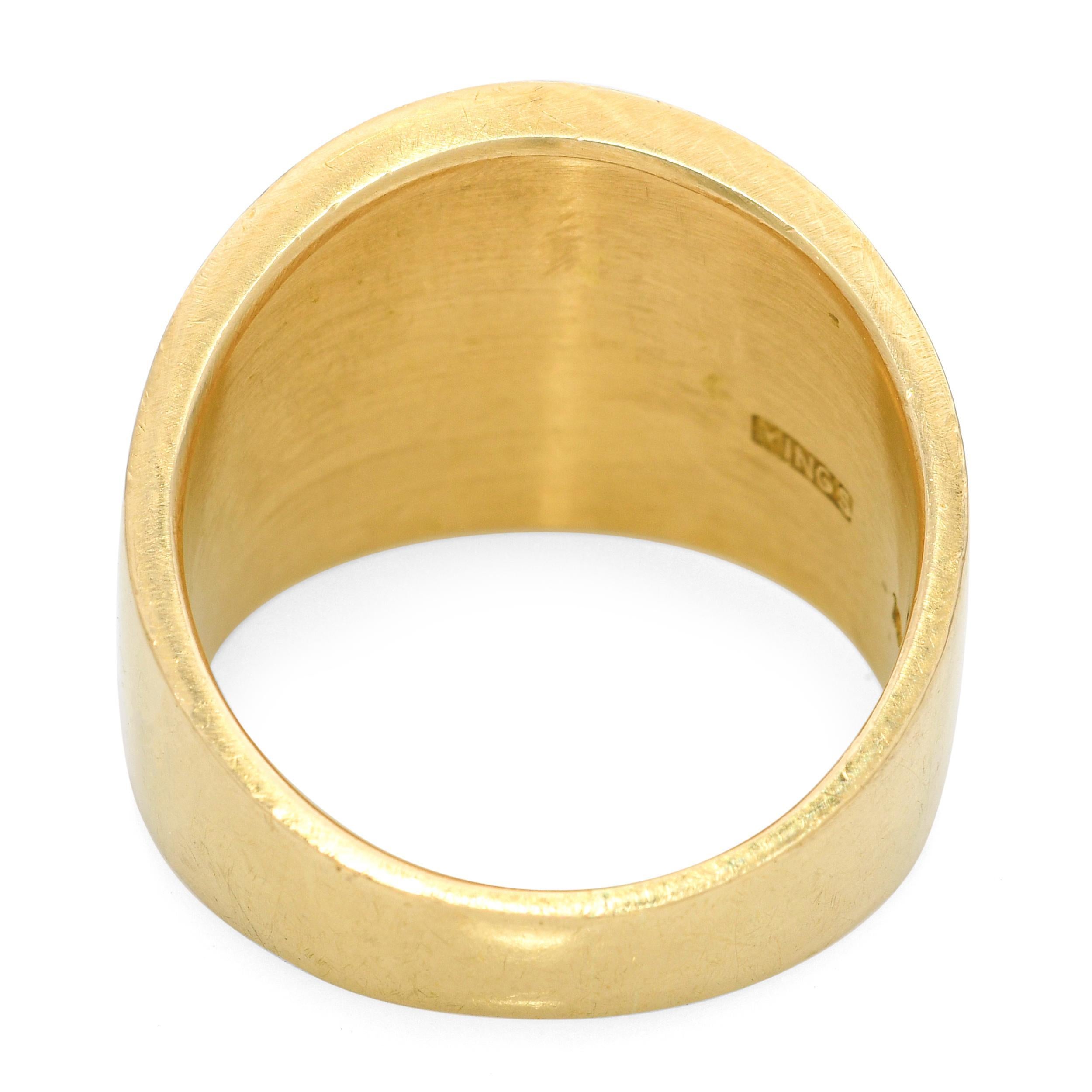 Ming Ming, bague à large bande conique en or jaune 18k Unisexe en vente