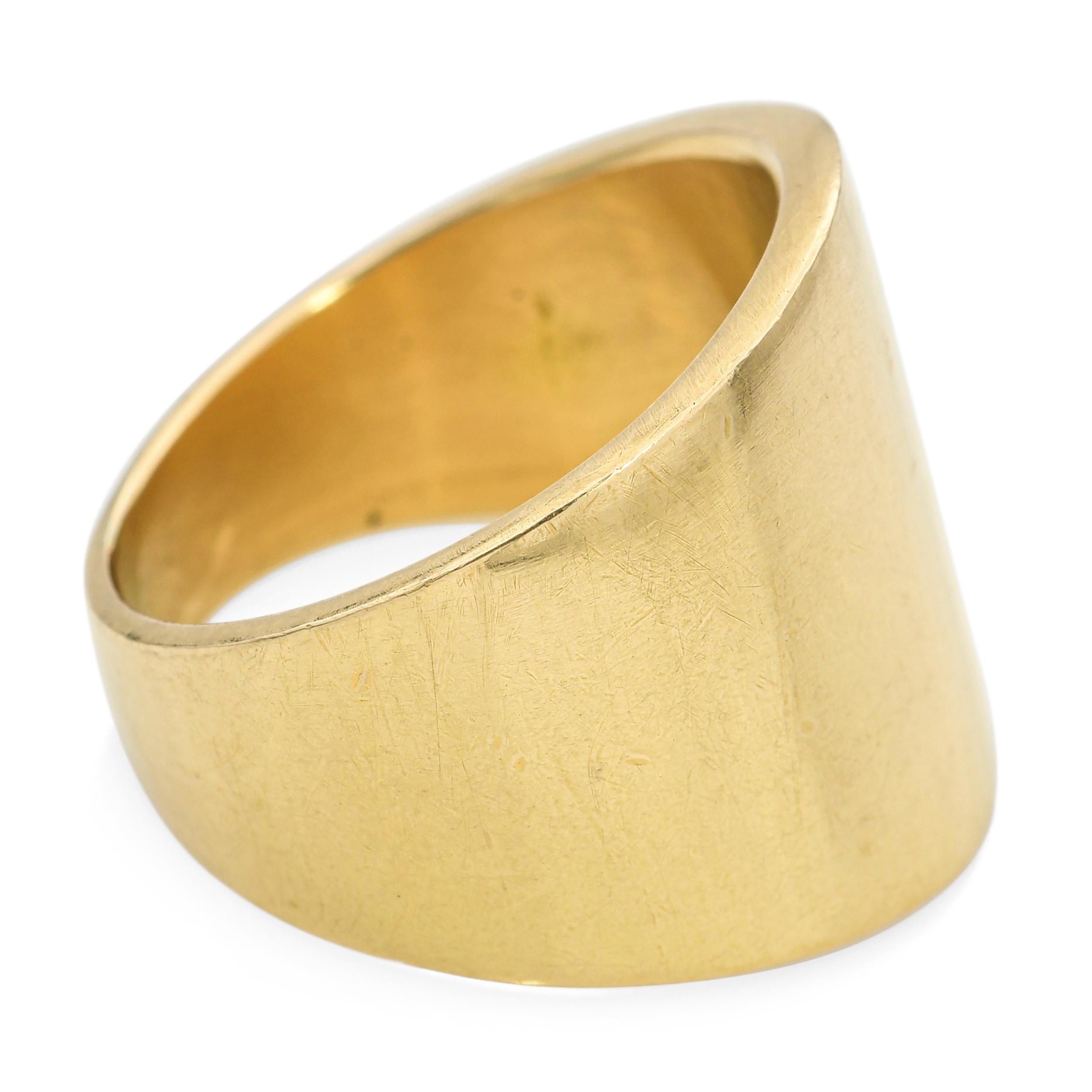 Ming Ming, bague à large bande conique en or jaune 18k en vente 1