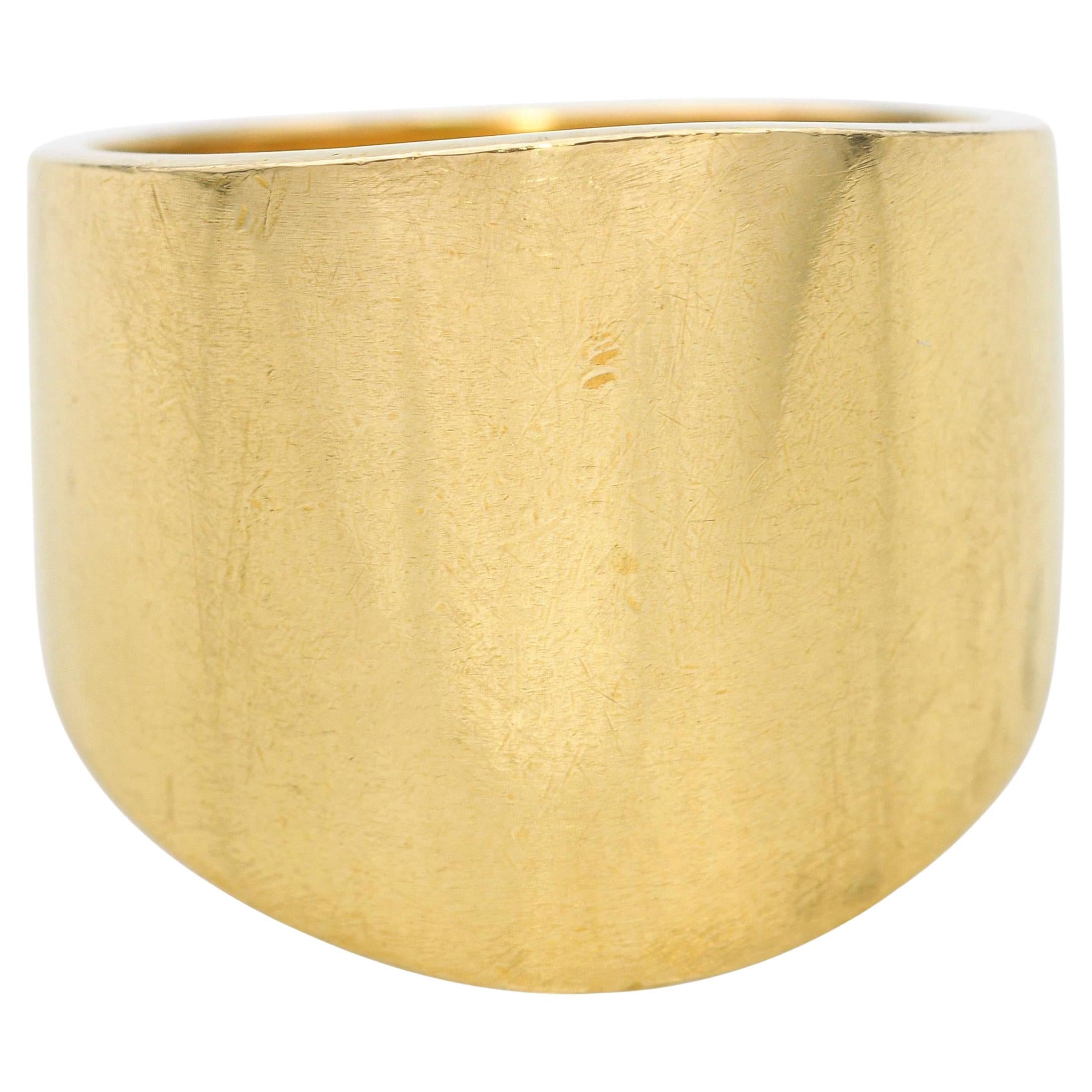 Ming Ming, bague à large bande conique en or jaune 18k