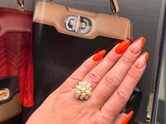 Ming Ming - Bague avec perles d'Akoya en or jaune 14k