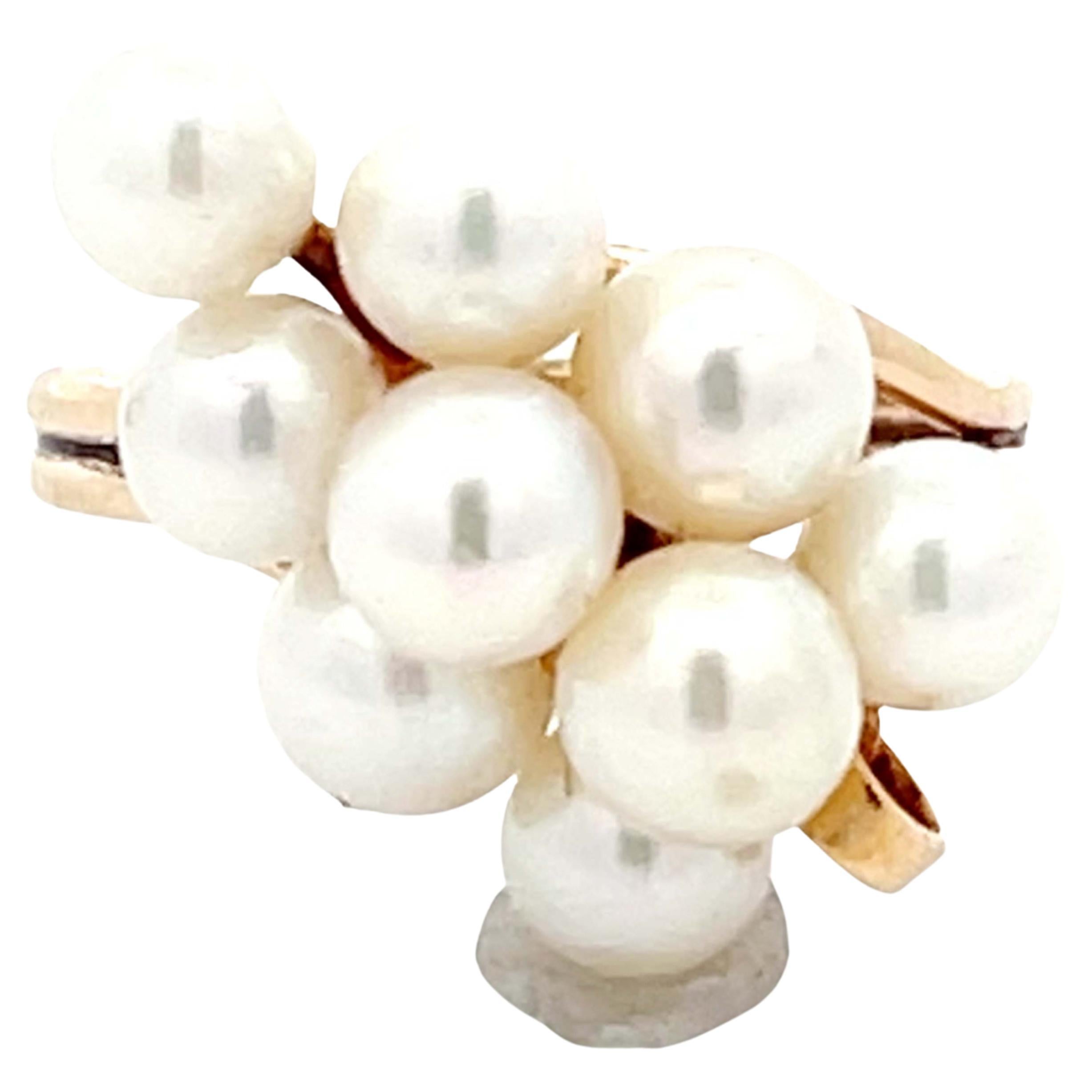 Plique a Jour Pearl Ring 14K For Sale at 1stDibs | vintage avon pearl ...
