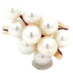 Mings Akoya Pearl Ring in 14k Yellow Gold