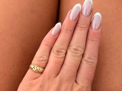 Mings Bird on a Plum Cutout Ring 14k Yellow Gold Size 4.5