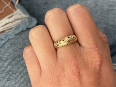 Mings Bird on a Plum Cutout Ring in 14k Yellow Gold