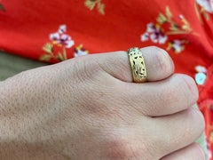 Mings Bird on a Plum Cutout Ring in 14k Yellow Gold