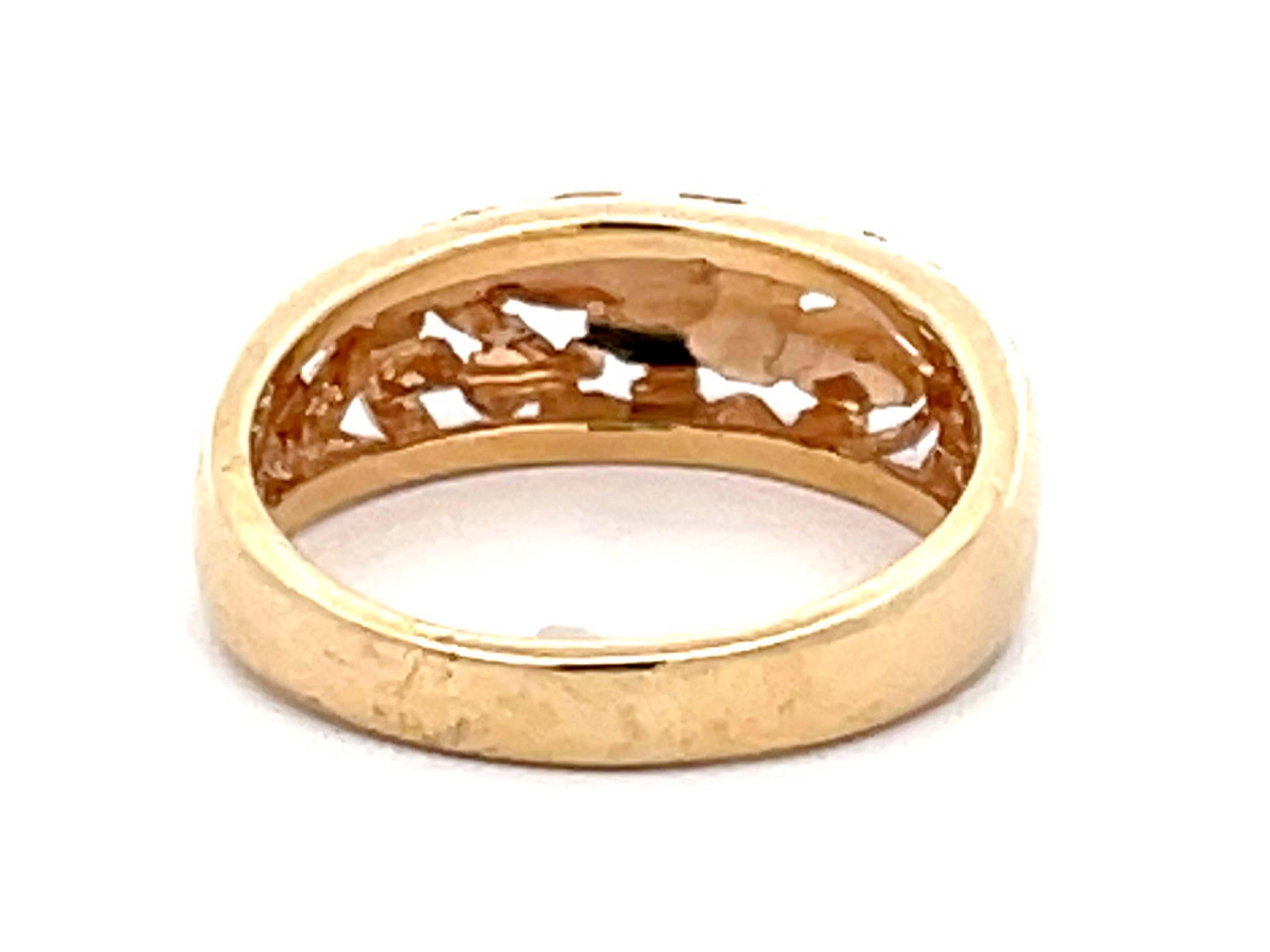 Women's Mings Bird on a Plum Cutout Ring in 14k Yellow Gold For Sale