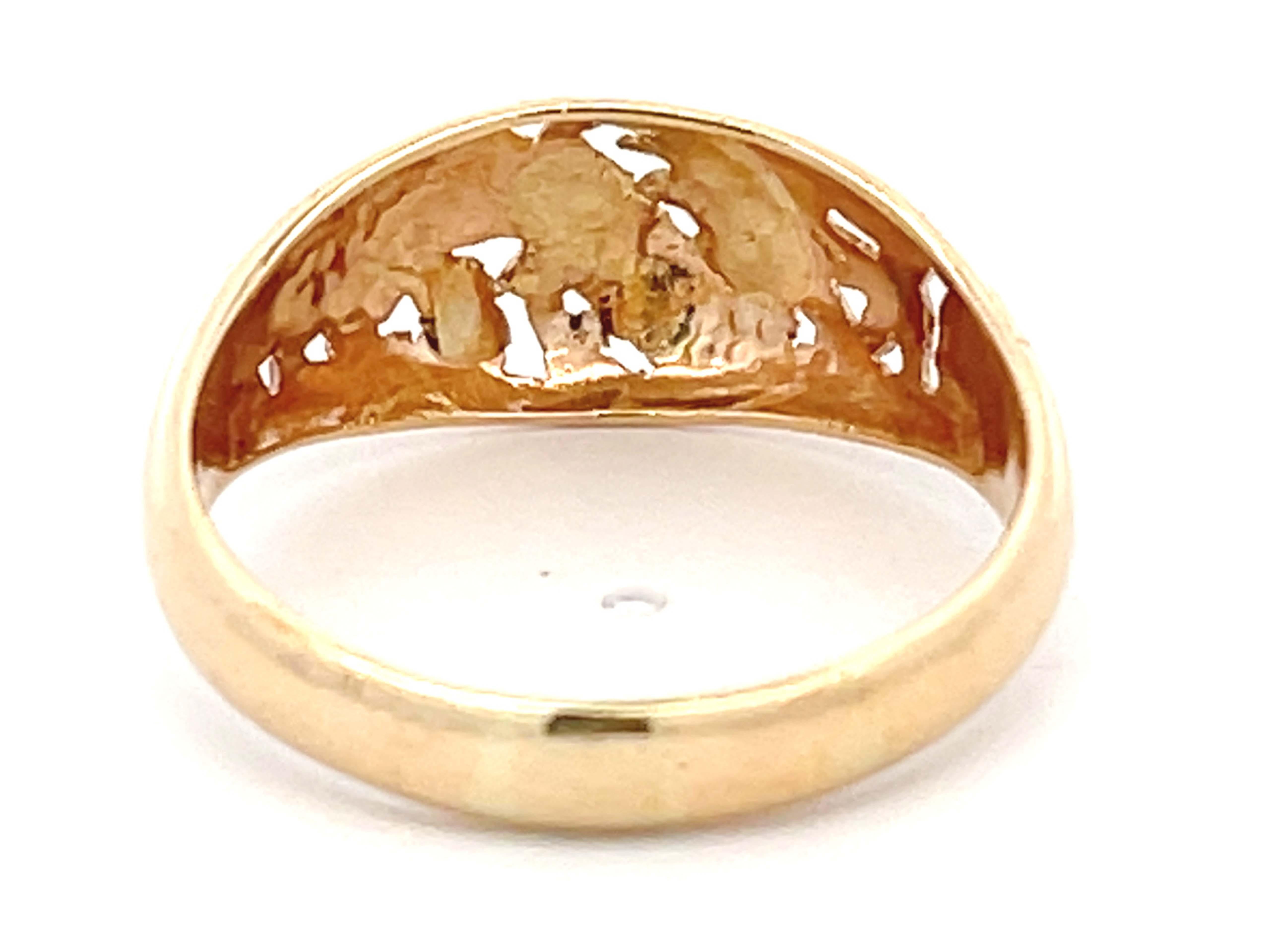 Mings Dragon Cutout Dome Ring in 14k Yellow Gold For Sale 2