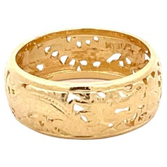 Mings Dragon Cutout Ring in 14k Yellow Gold