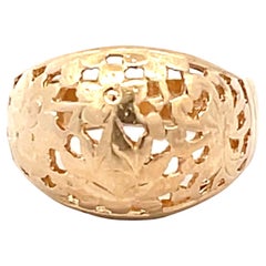 Mings Four Seasons Dome Cutout Ring in 14k Yellow Gold