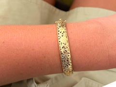 Ming's Four Seasons Gold Hinged Bangle 14K Yellow Gold
