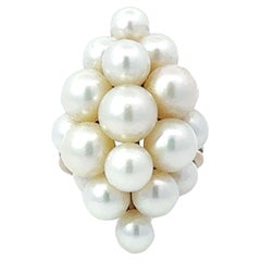 Ming's Hawaii Akoya Pearl Cluster Ring 14k Yellow Gold