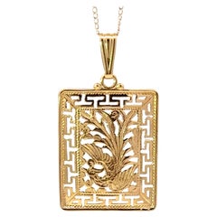 Ming's Hawaii Vogel des Paradieses Halskette 14k Gelbgold