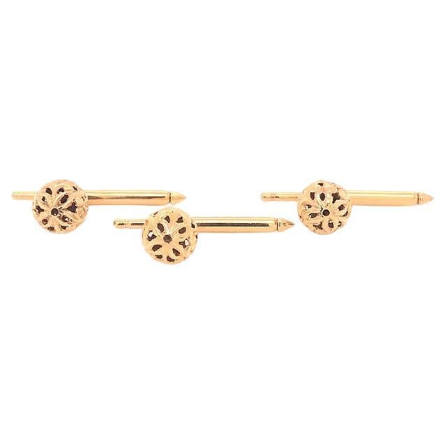 Ming Ming Hawaii, set di 3 bottoni in oro giallo 14K