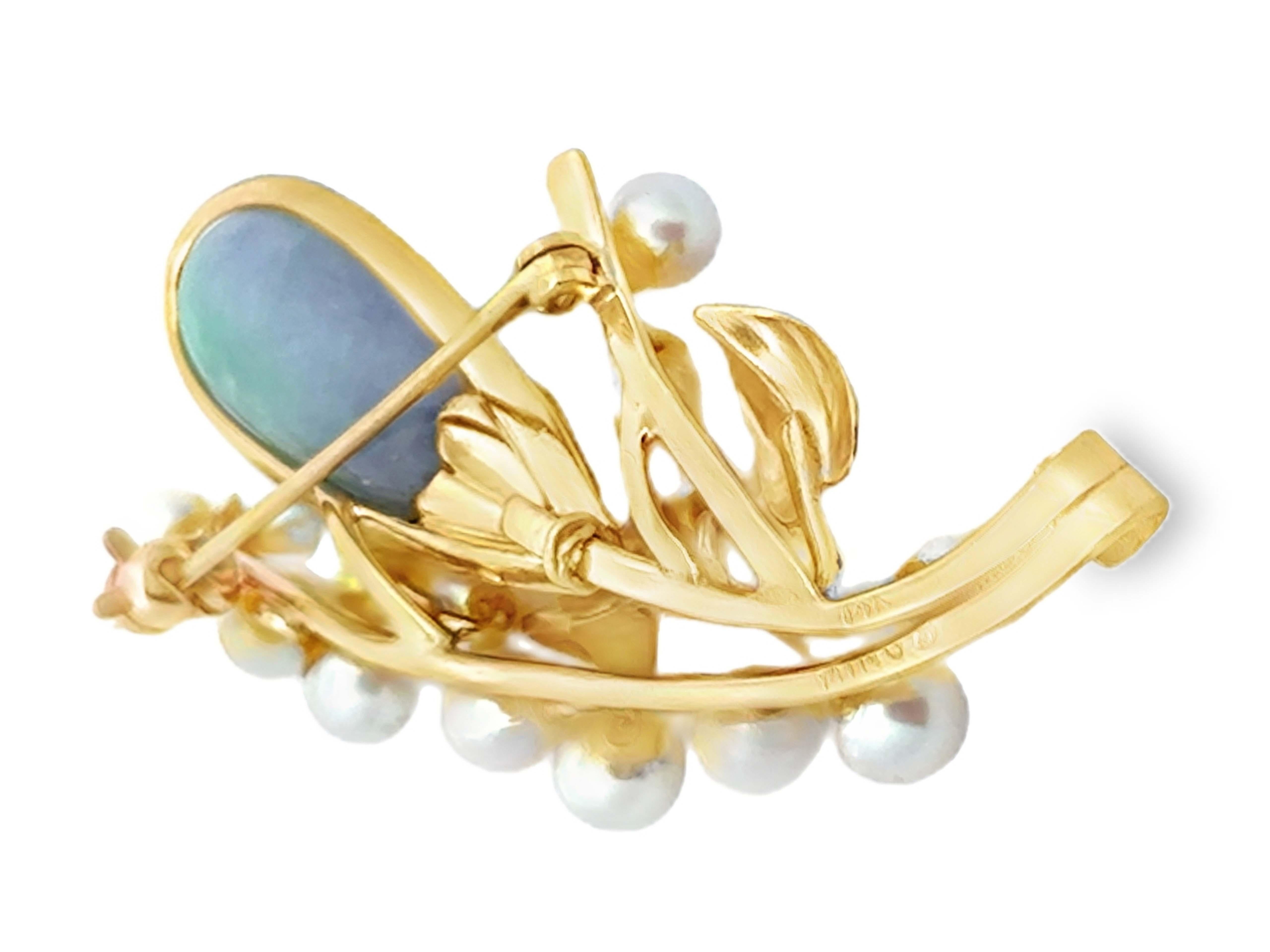 Ming Ming Hawaii, un bracciale a forma di pera di giada e perla in oro giallo 14k in vendita 3